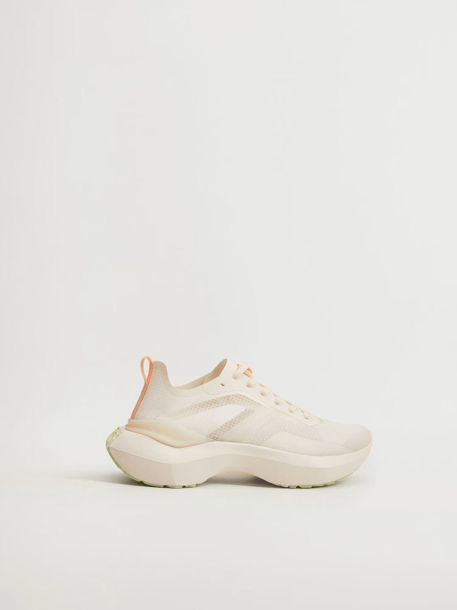 MANGO Sneaker low corai / alb lână - Pled.ro