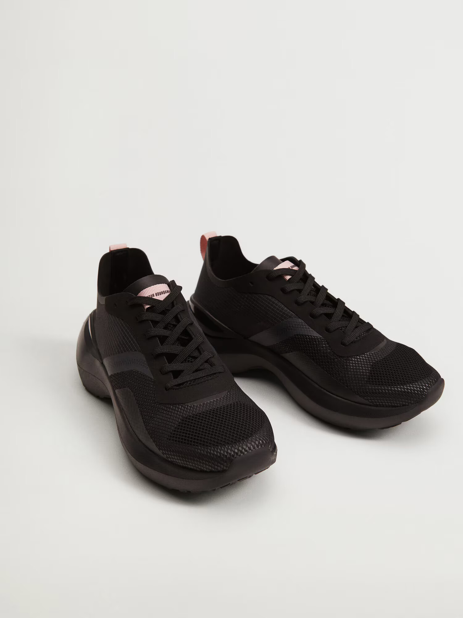 MANGO Sneaker low roz deschis / negru - Pled.ro