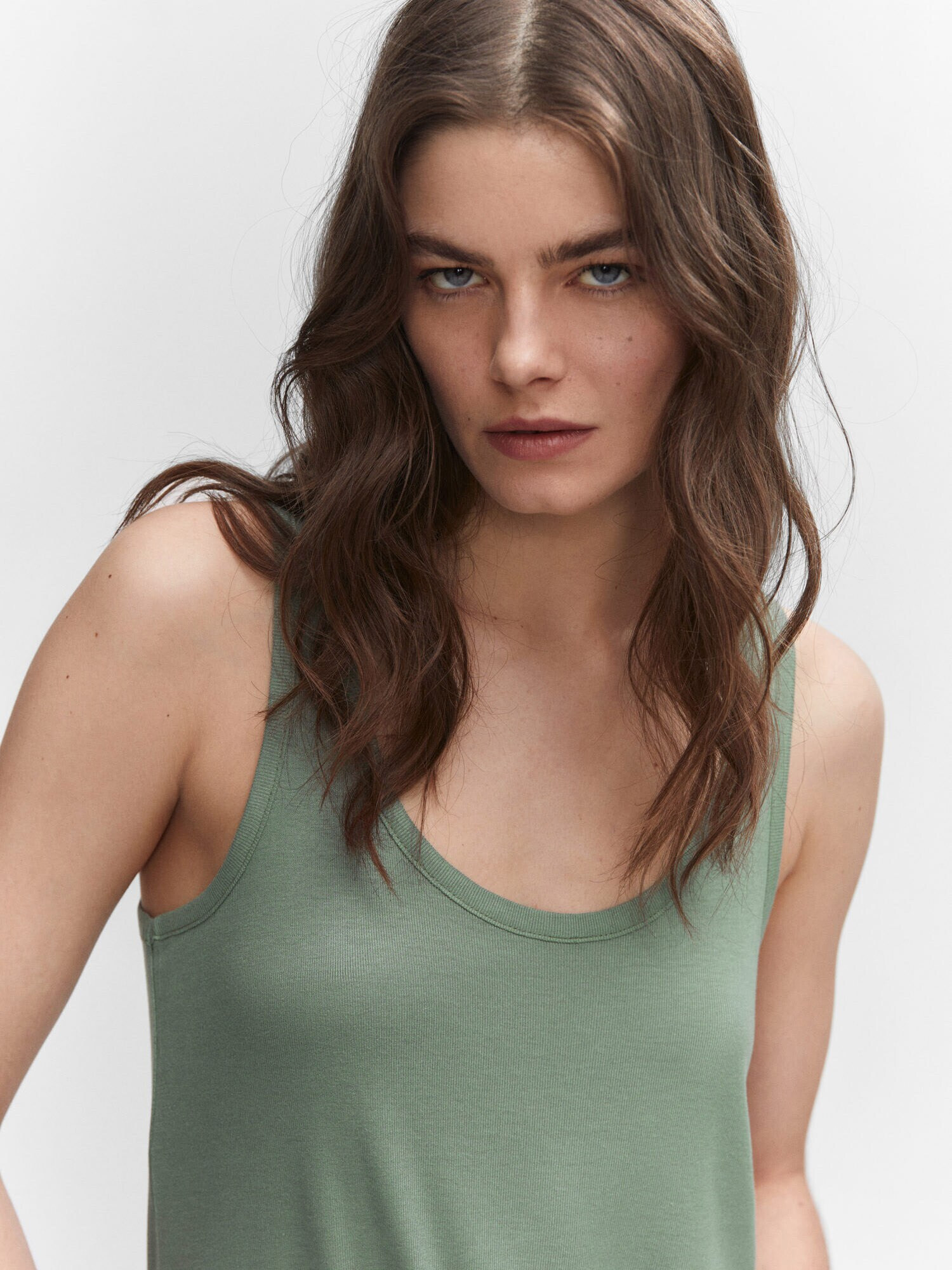 MANGO Top 'BOBAR' verde jad - Pled.ro