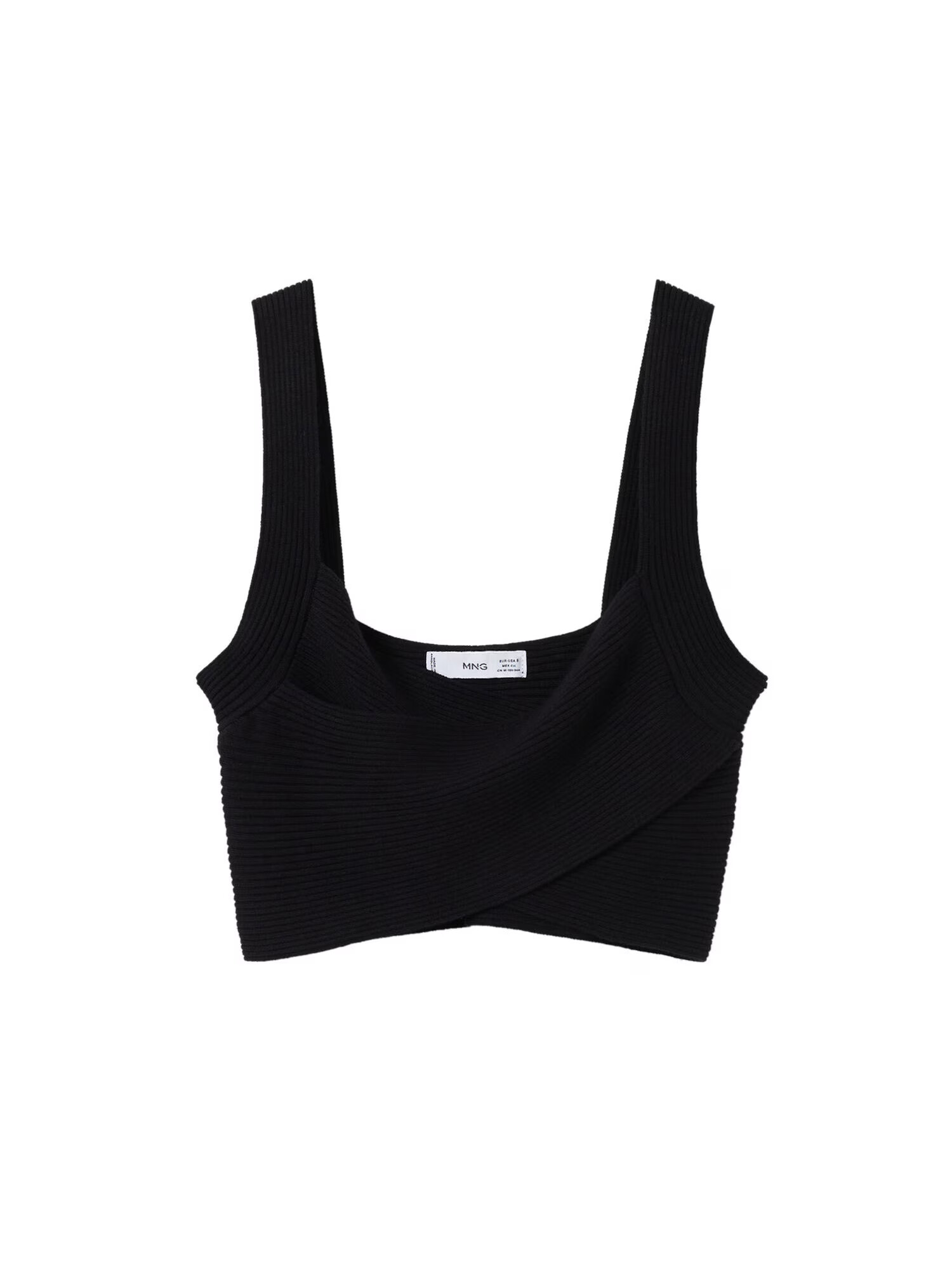 MANGO Top brodat 'EVA' negru - Pled.ro