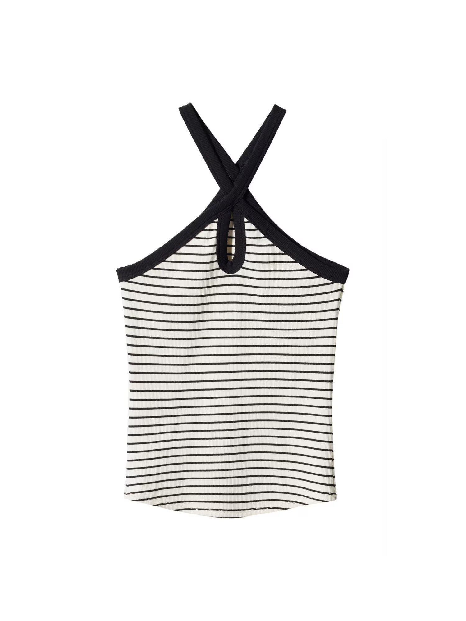 MANGO Top 'GUIDO' crem / negru - Pled.ro