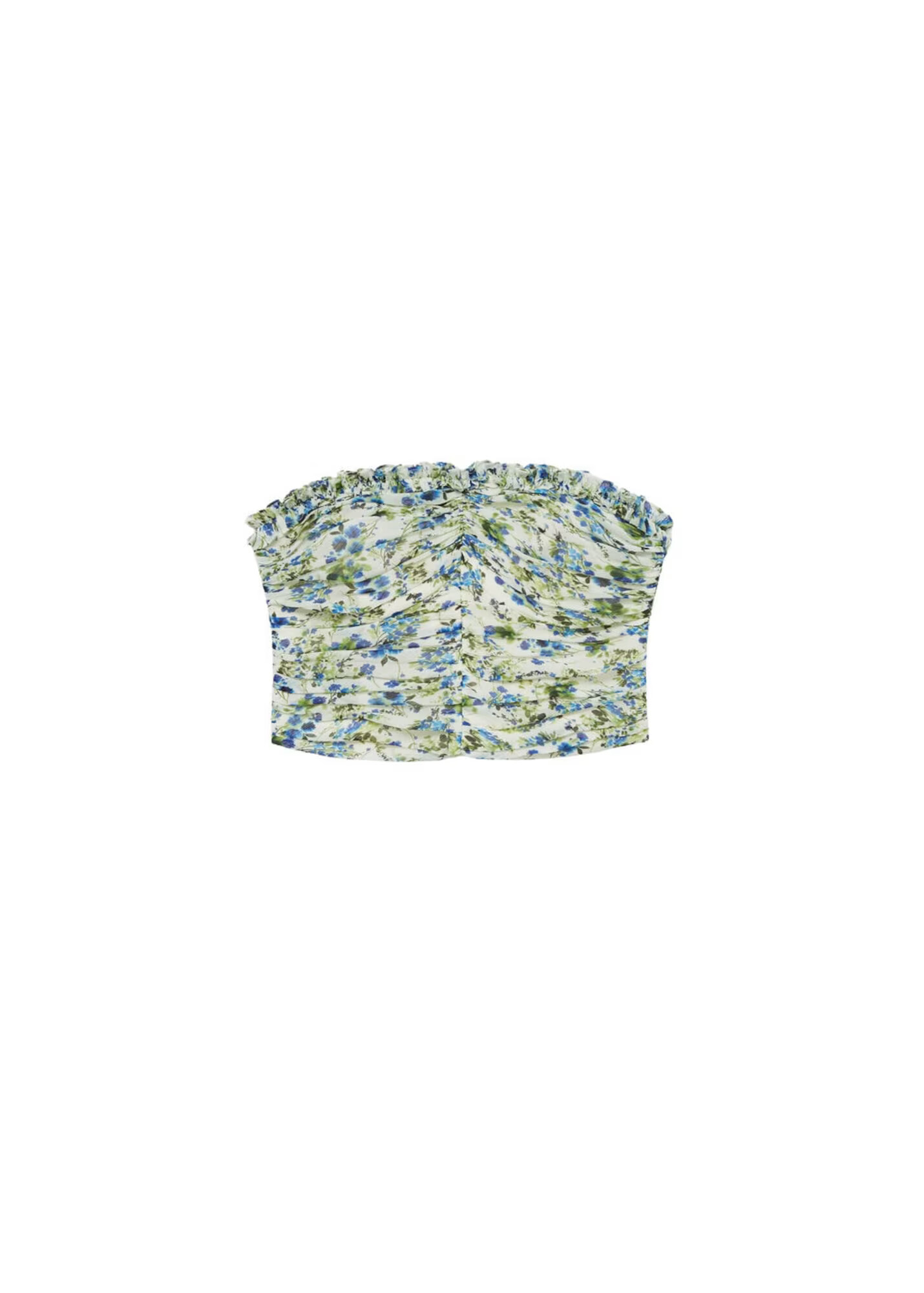 MANGO Top 'Ocean' albastru / verde / alb amestacat - Pled.ro