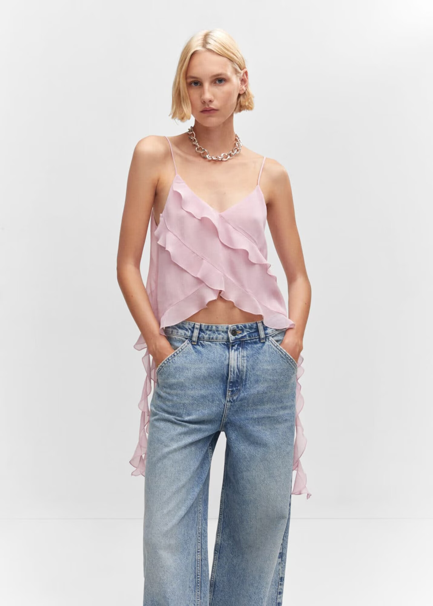 MANGO Top roz deschis - Pled.ro