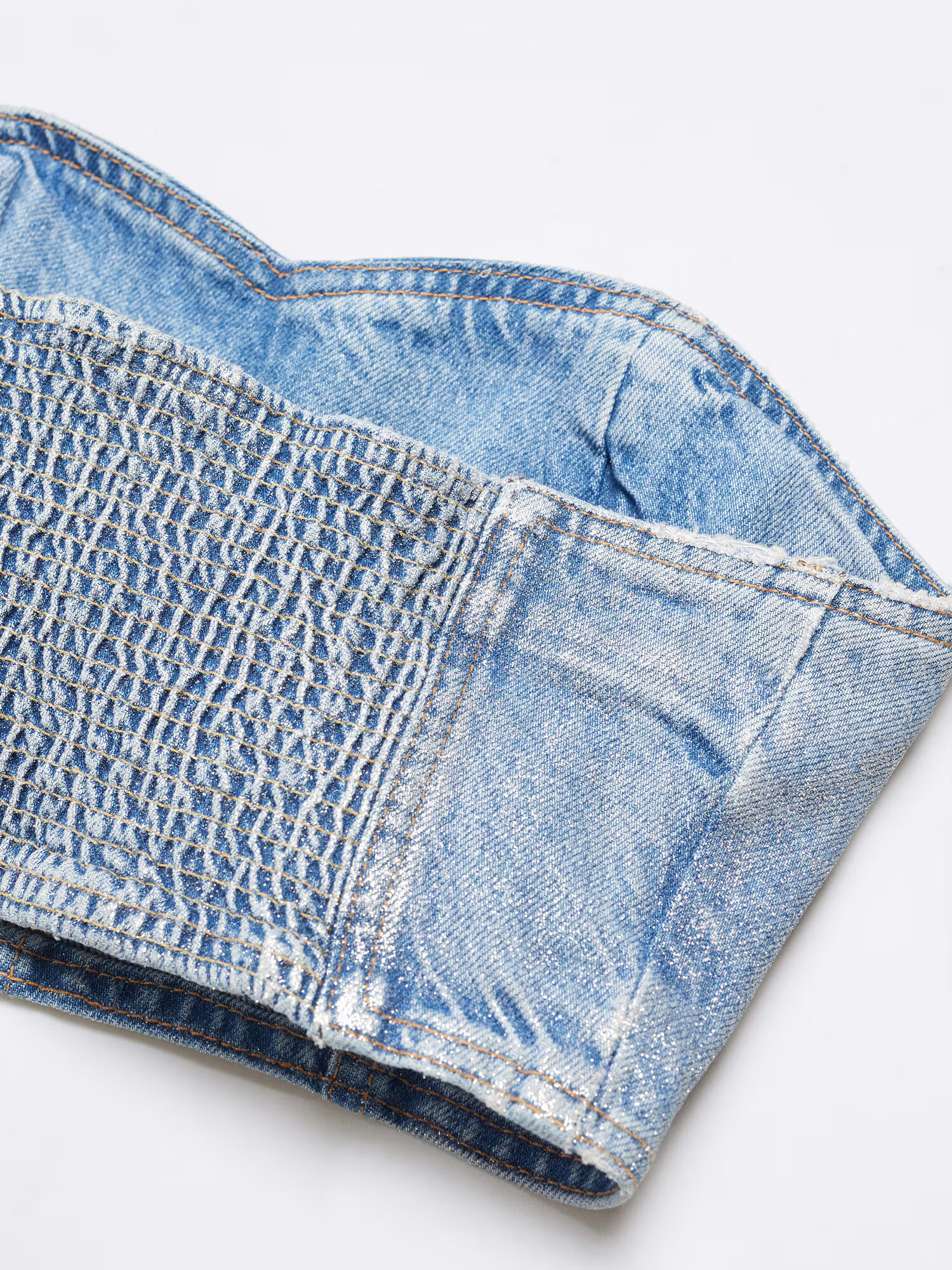 MANGO Top 'SHINNY' albastru denim - Pled.ro