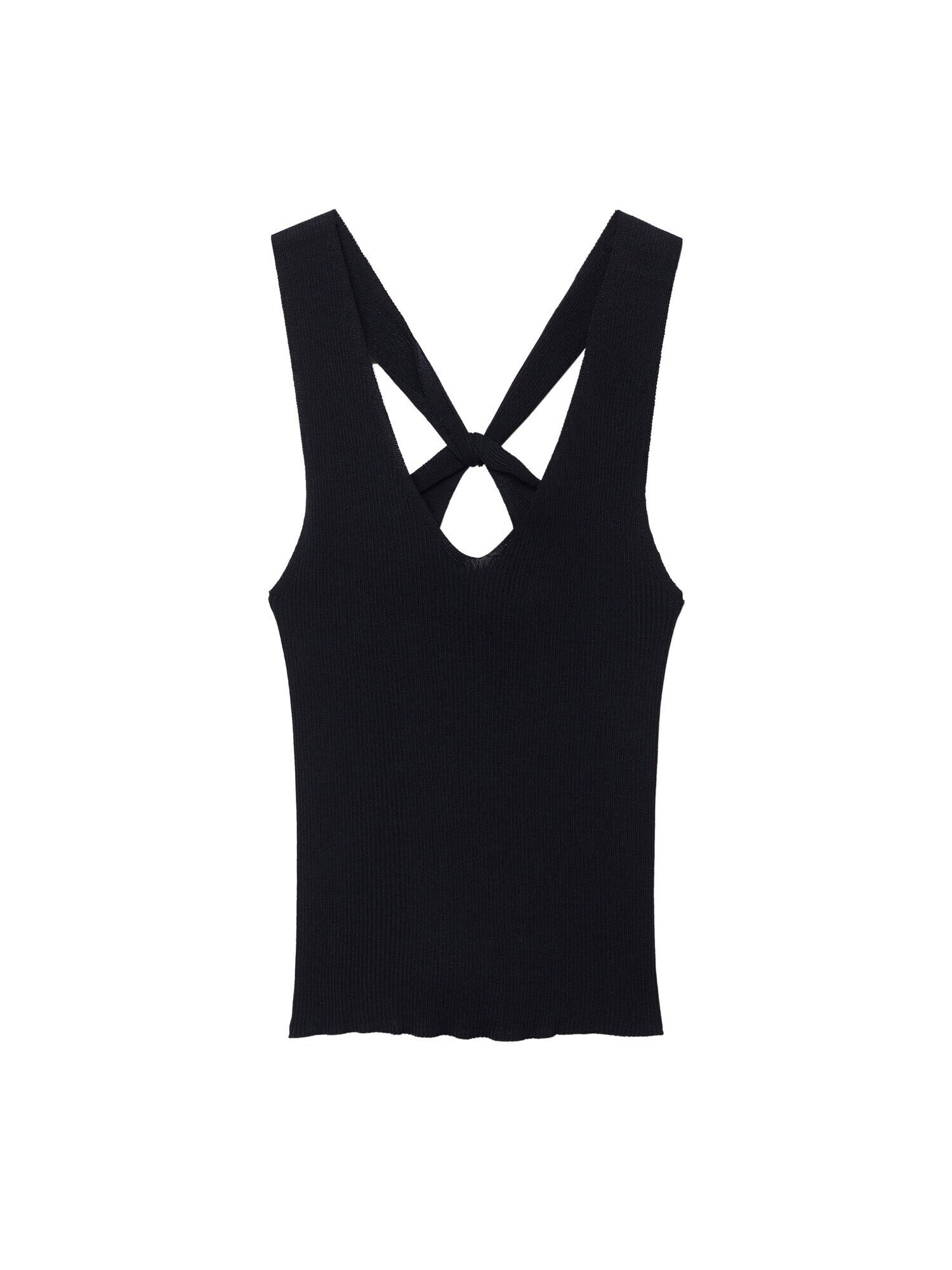 MANGO Top 'SUAU' negru - Pled.ro