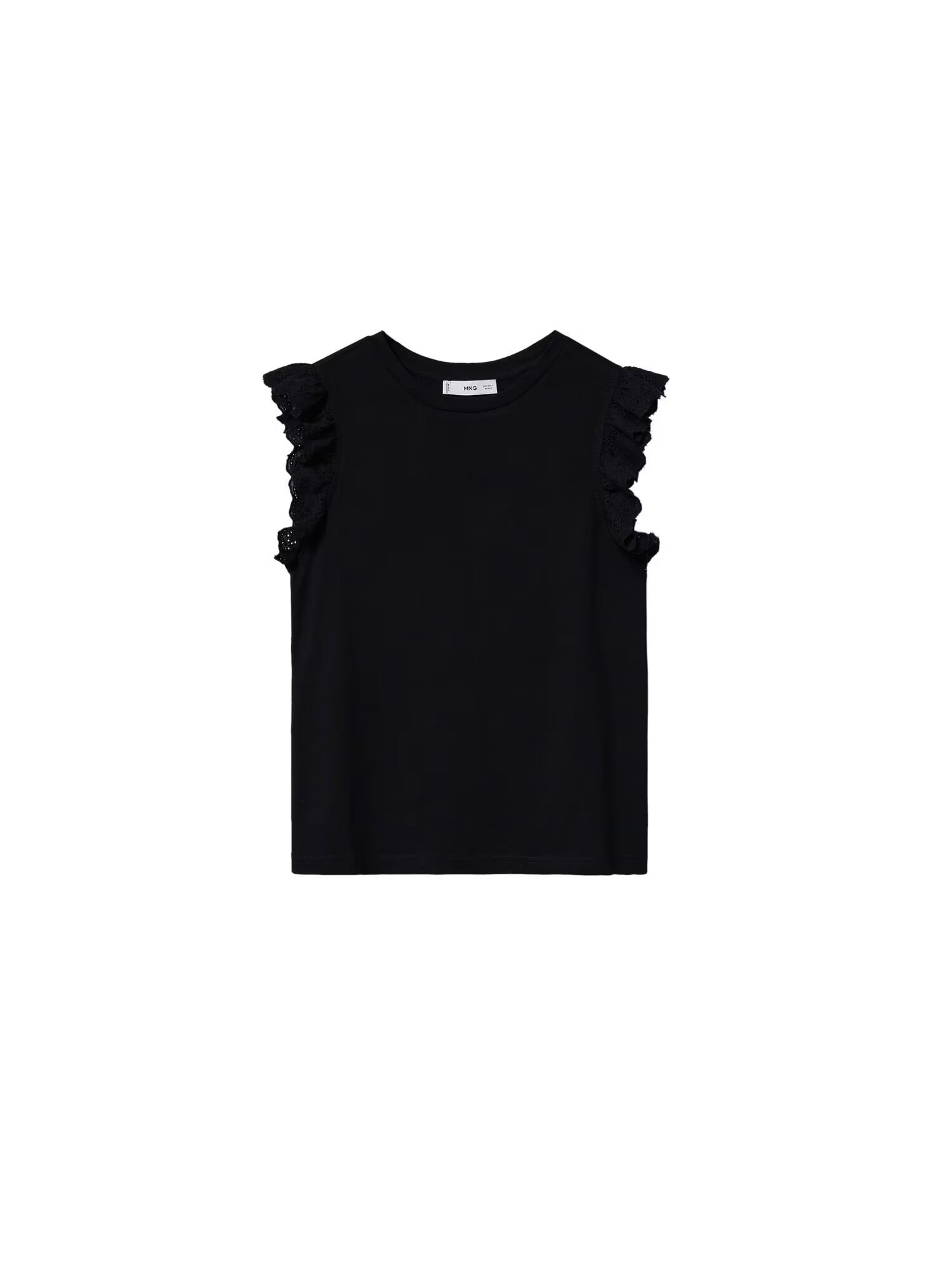 MANGO Top 'SUIZA' negru - Pled.ro