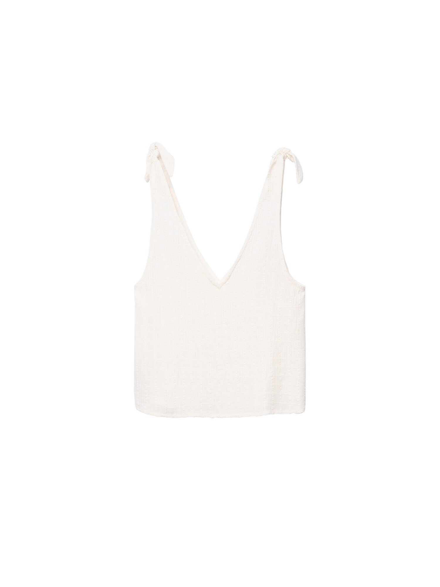 MANGO Top 'TEXT-H' crem - Pled.ro