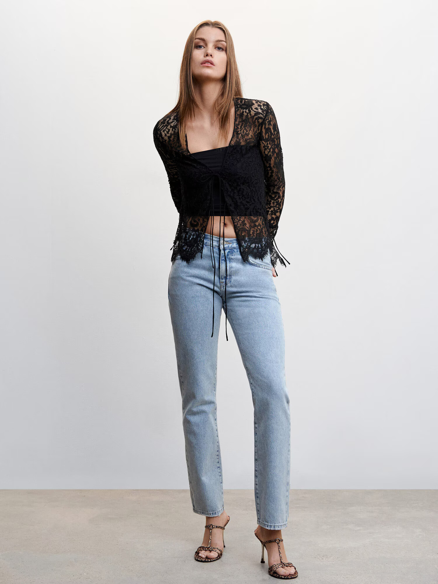 MANGO Top 'TONYA' negru - Pled.ro