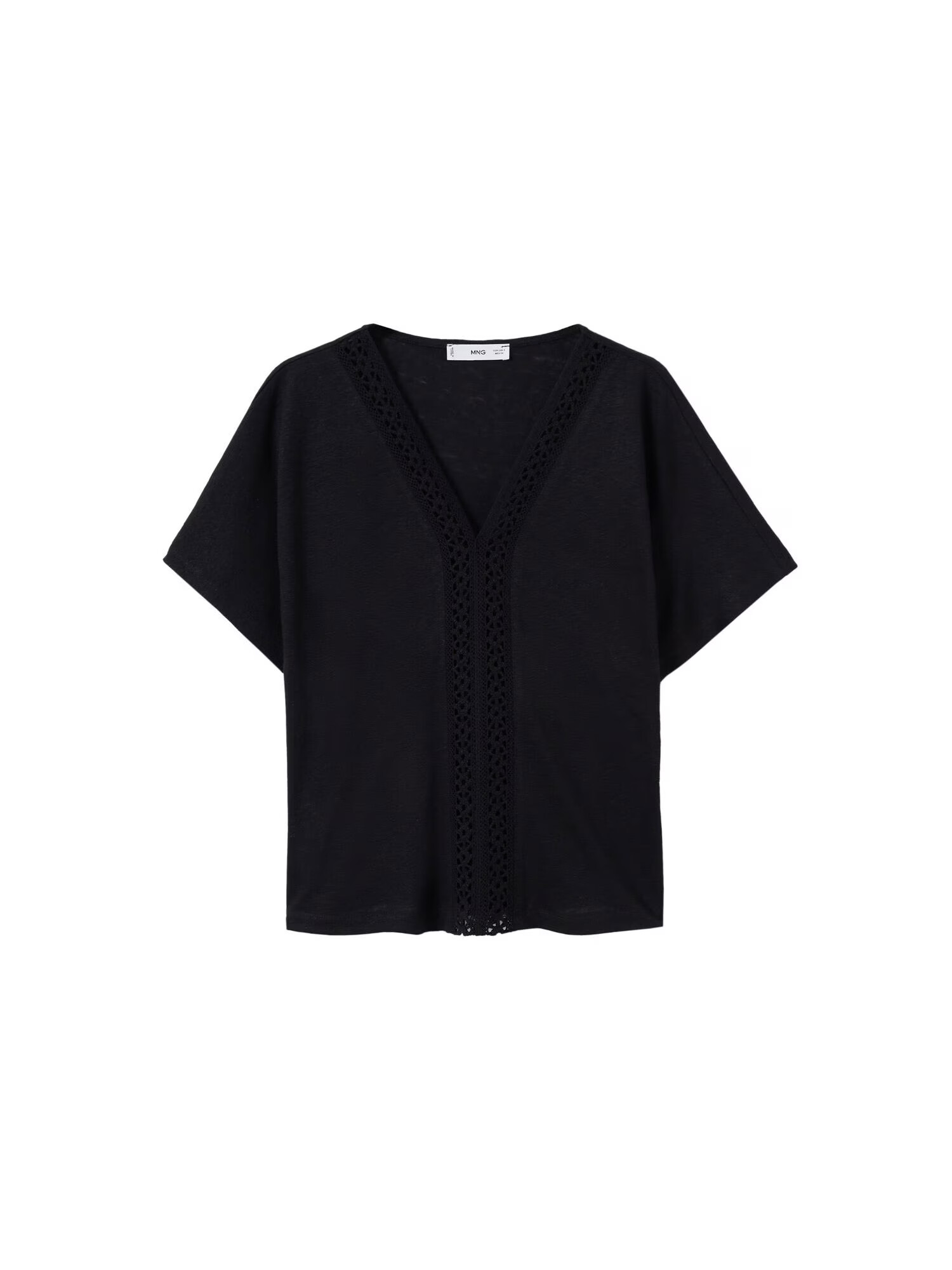 MANGO Tricou 'BOHO' negru - Pled.ro