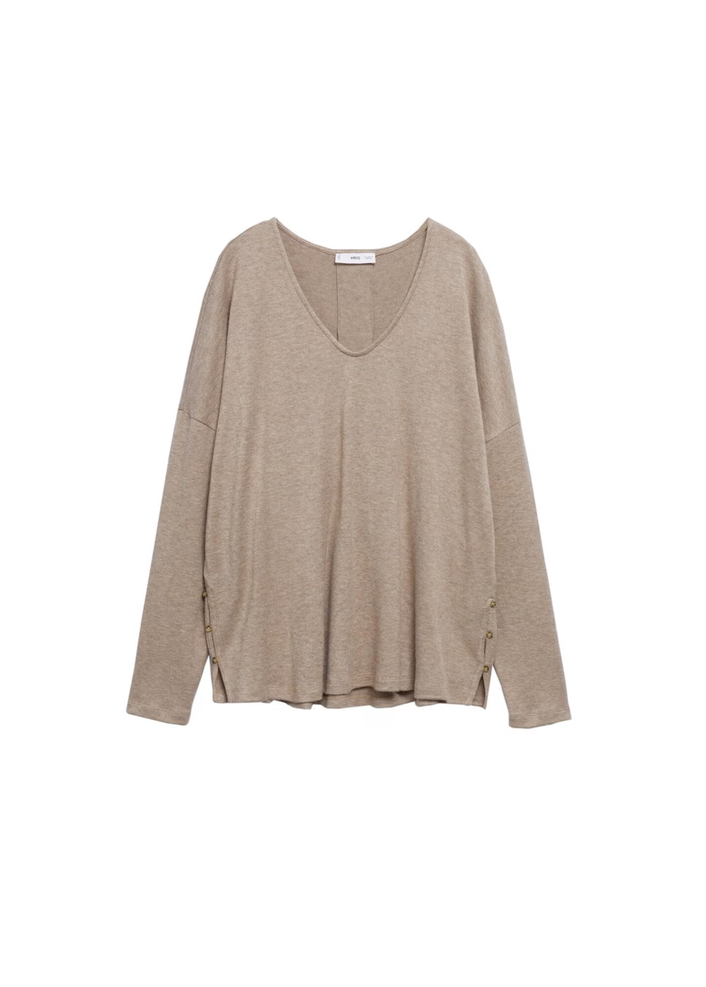 MANGO Tricou gri taupe - Pled.ro