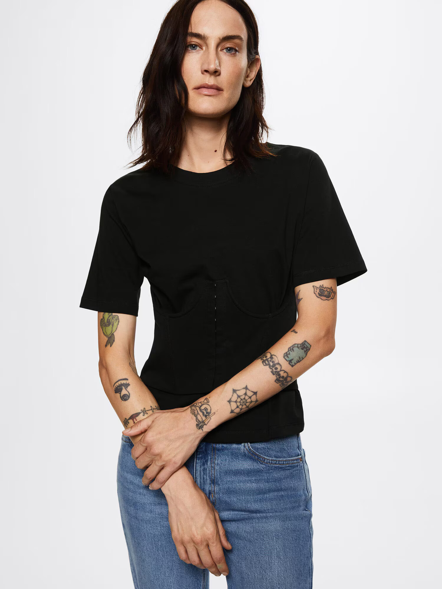 MANGO Tricou 'JAIA' negru - Pled.ro