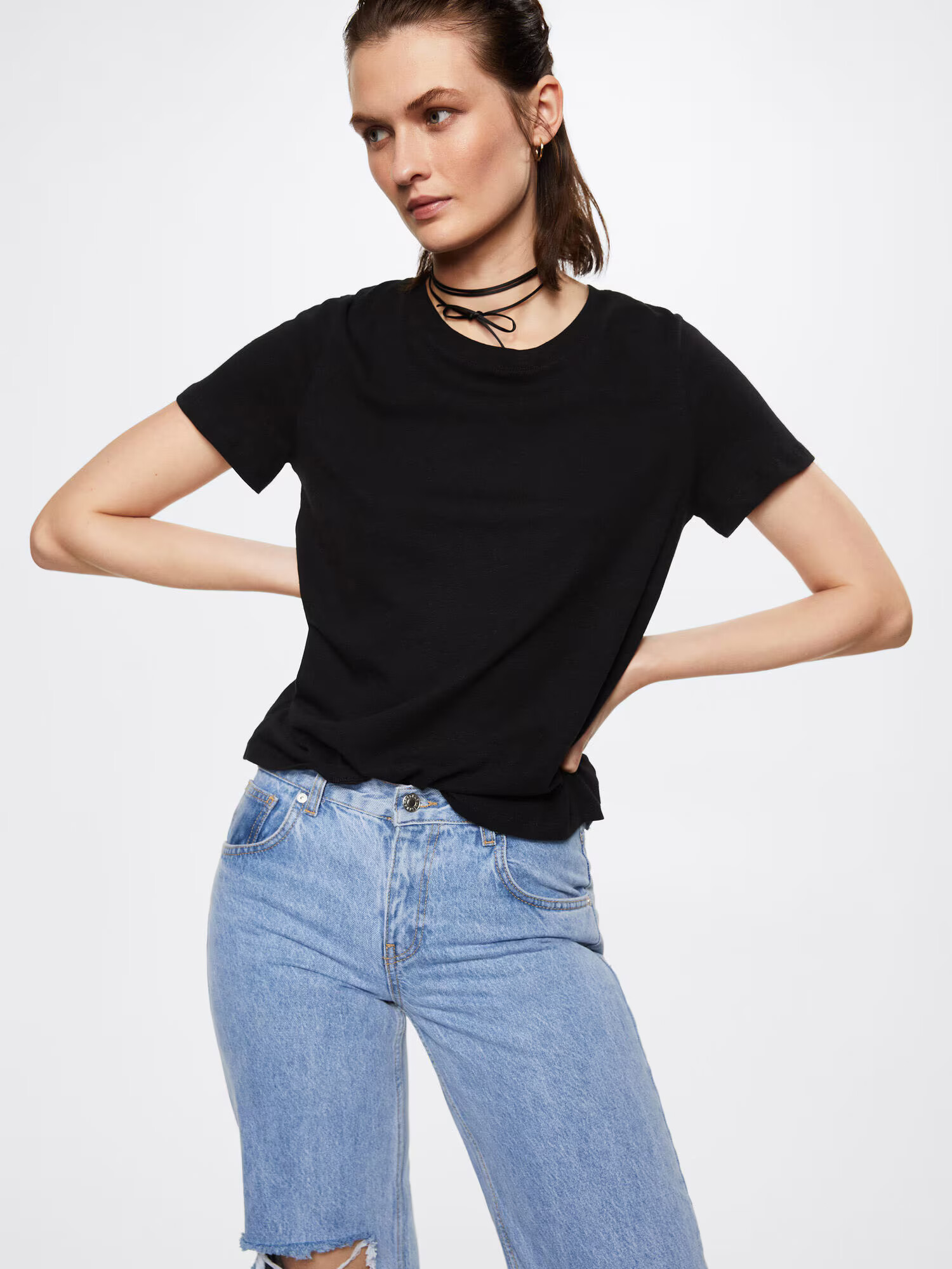 MANGO Tricou 'LAKI' negru - Pled.ro