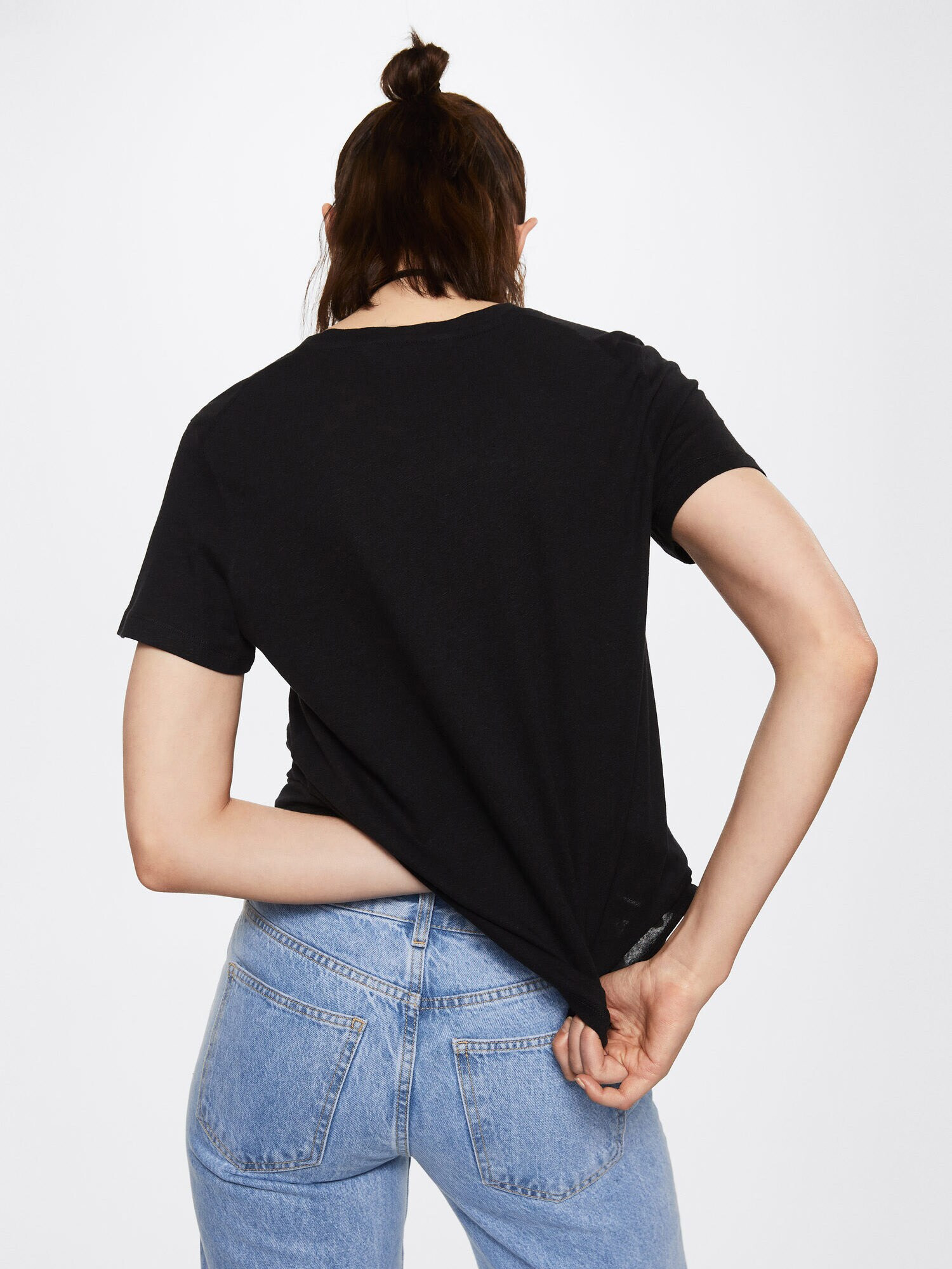 MANGO Tricou 'LAKI' negru - Pled.ro