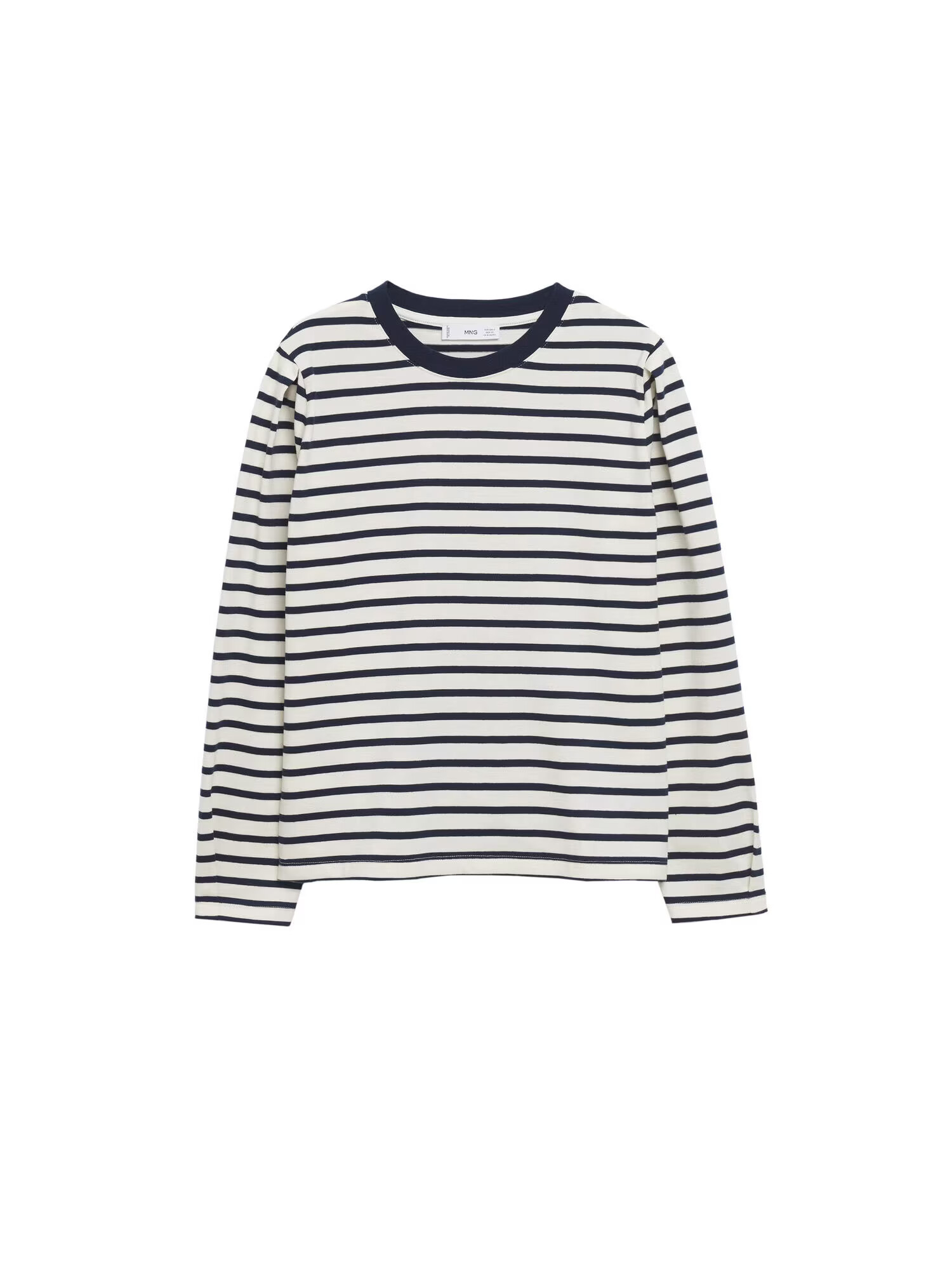 MANGO Tricou 'Larin' bleumarin / alb - Pled.ro