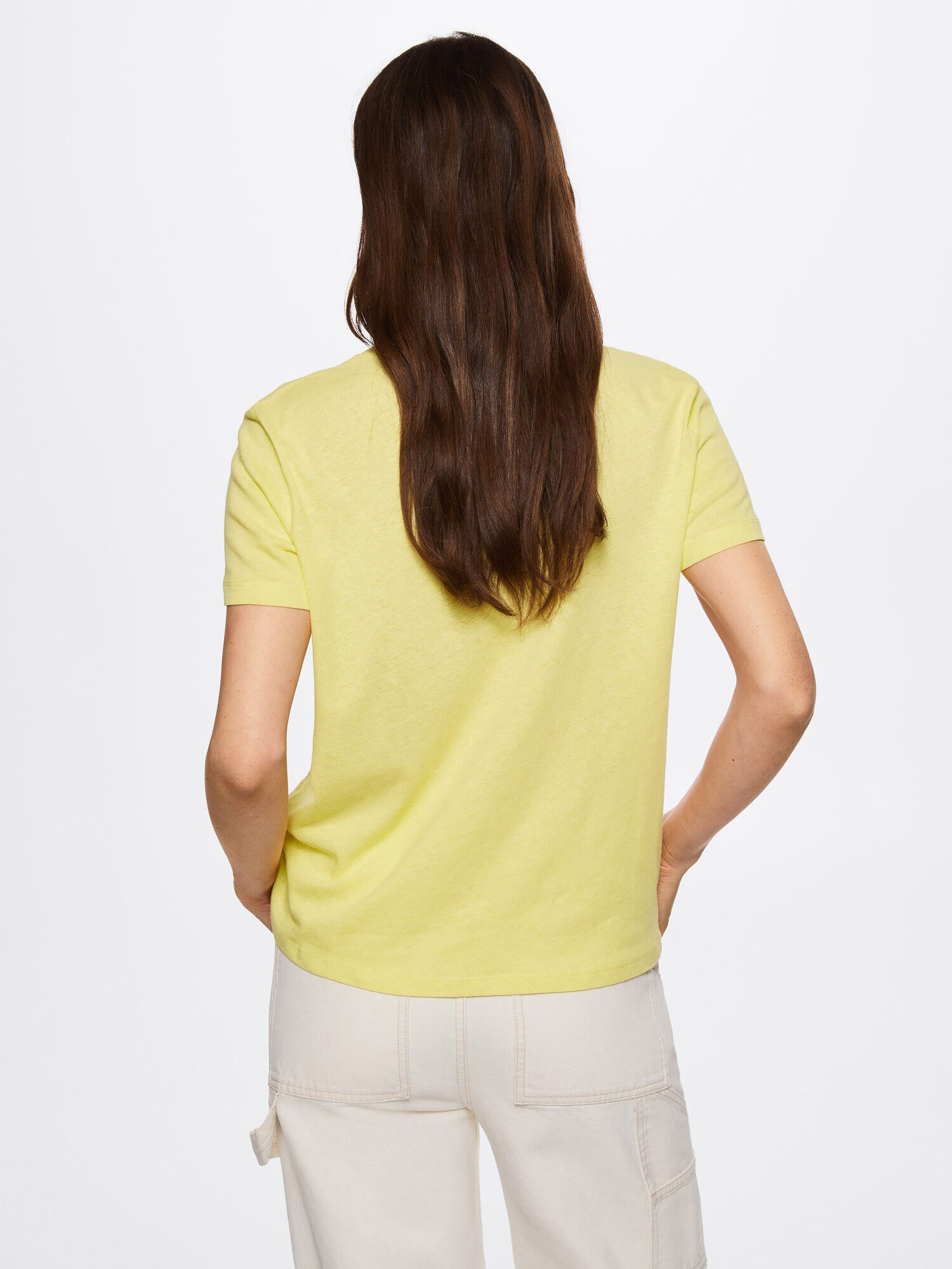 MANGO Tricou 'Luki' galben pastel - Pled.ro