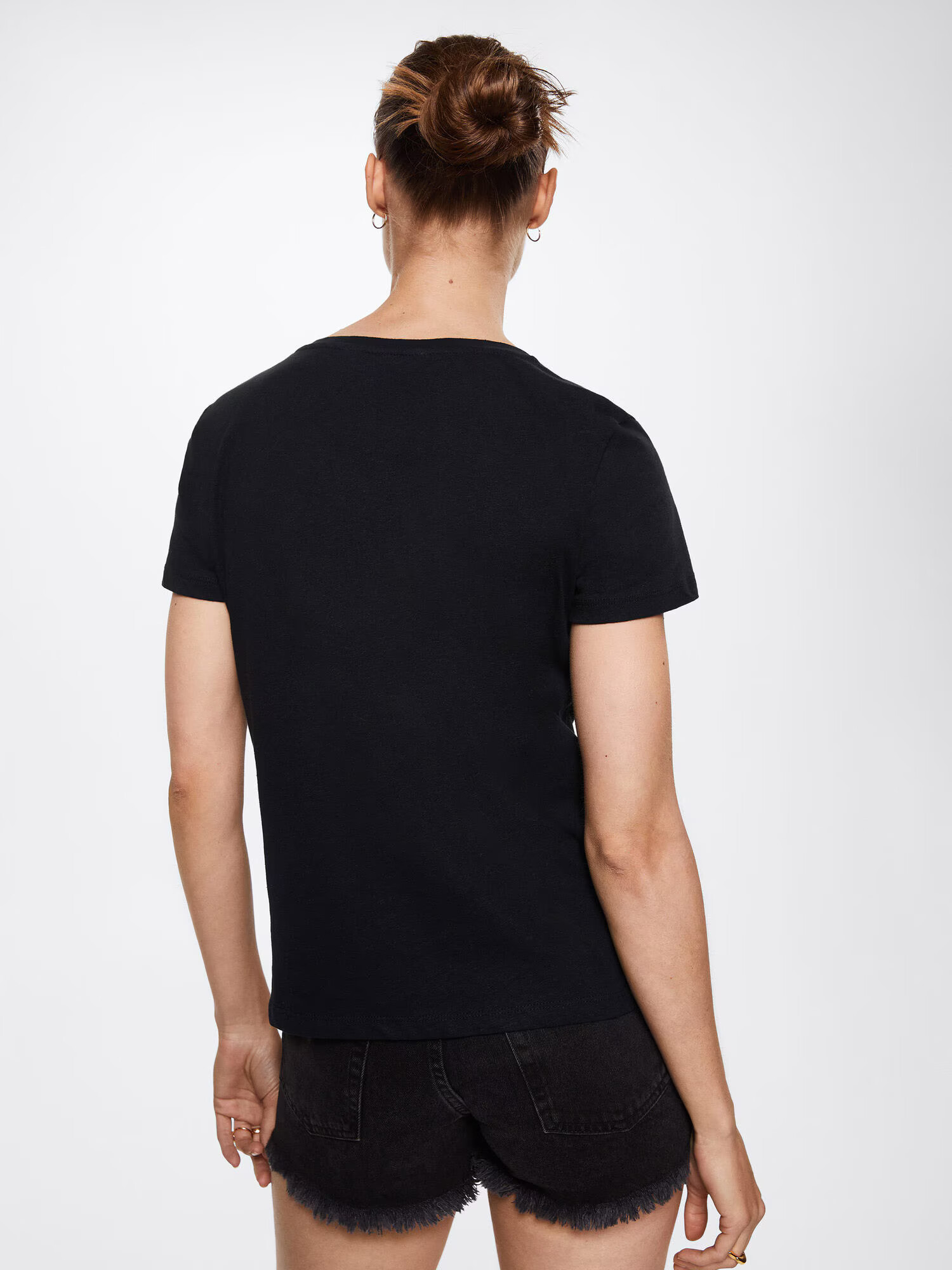 MANGO Tricou 'LUKI' negru - Pled.ro