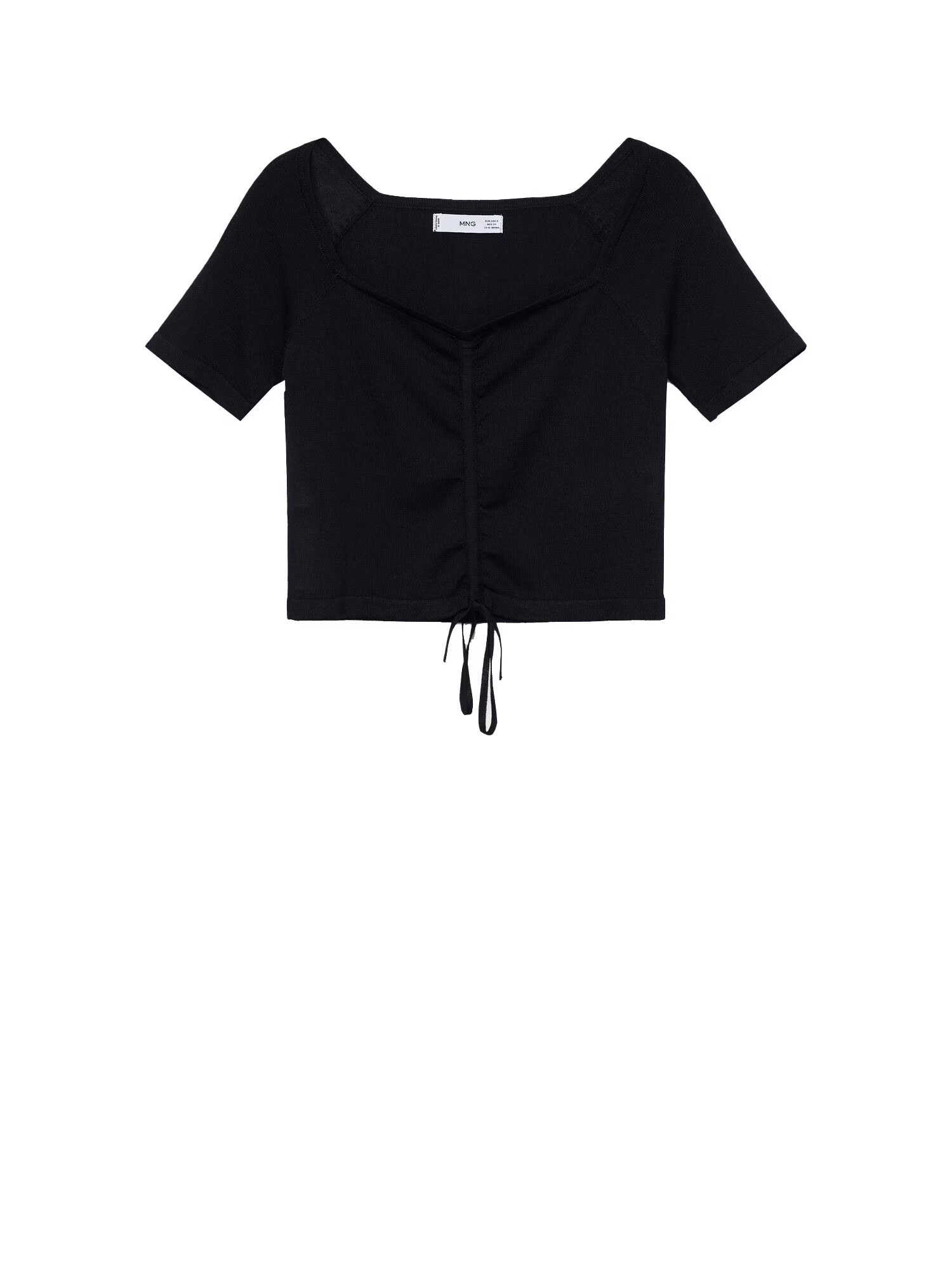 MANGO Tricou negru - Pled.ro