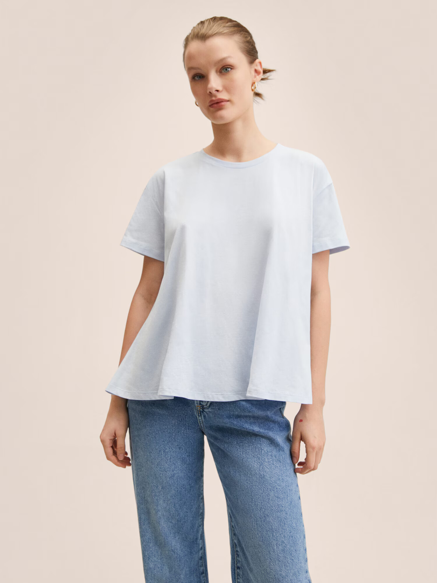 MANGO Tricou 'PANUELO' albastru pastel - Pled.ro