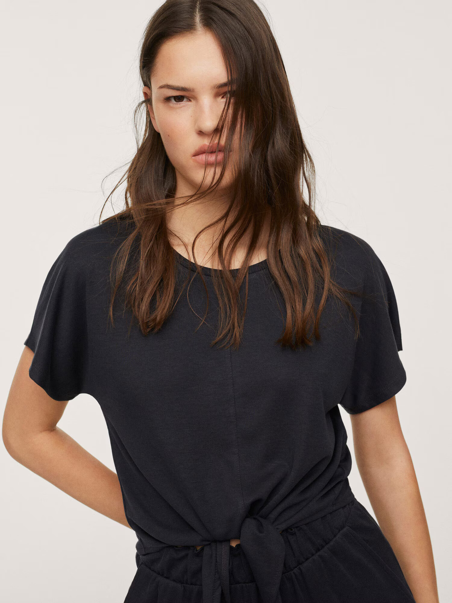 MANGO Tricou 'RAY-H' gri metalic - Pled.ro