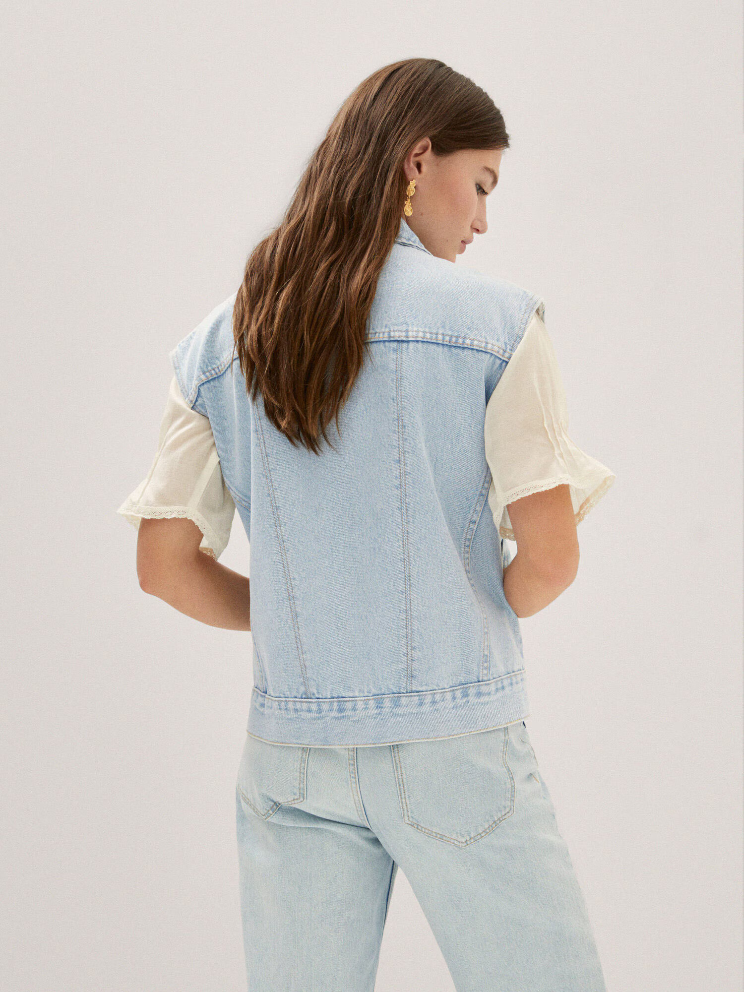 MANGO Vestă 'Alaia' albastru denim - Pled.ro