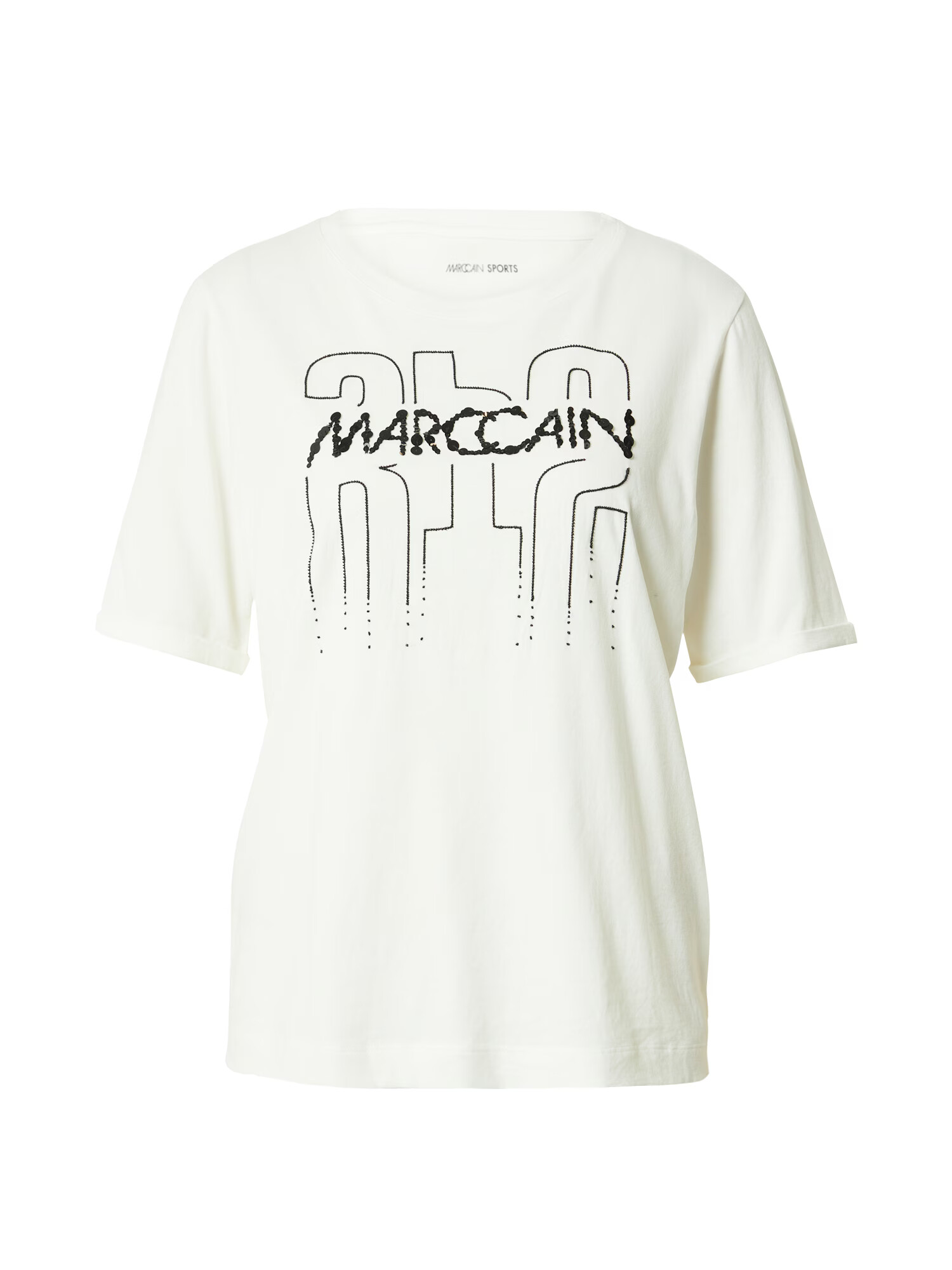 Marc Cain Tricou negru / alb murdar - Pled.ro