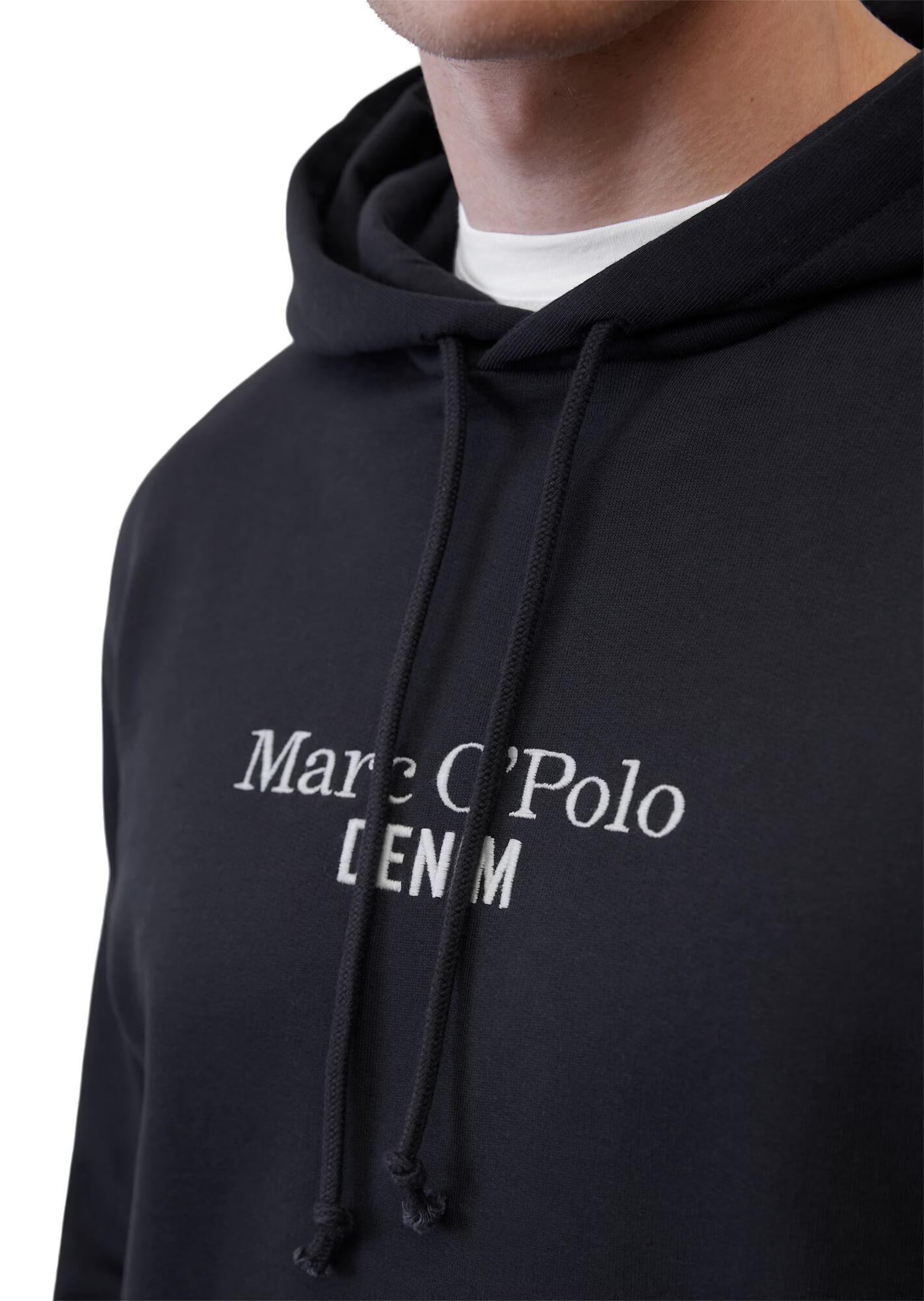 Marc O'Polo DENIM Bluză de molton bleumarin / alb - Pled.ro