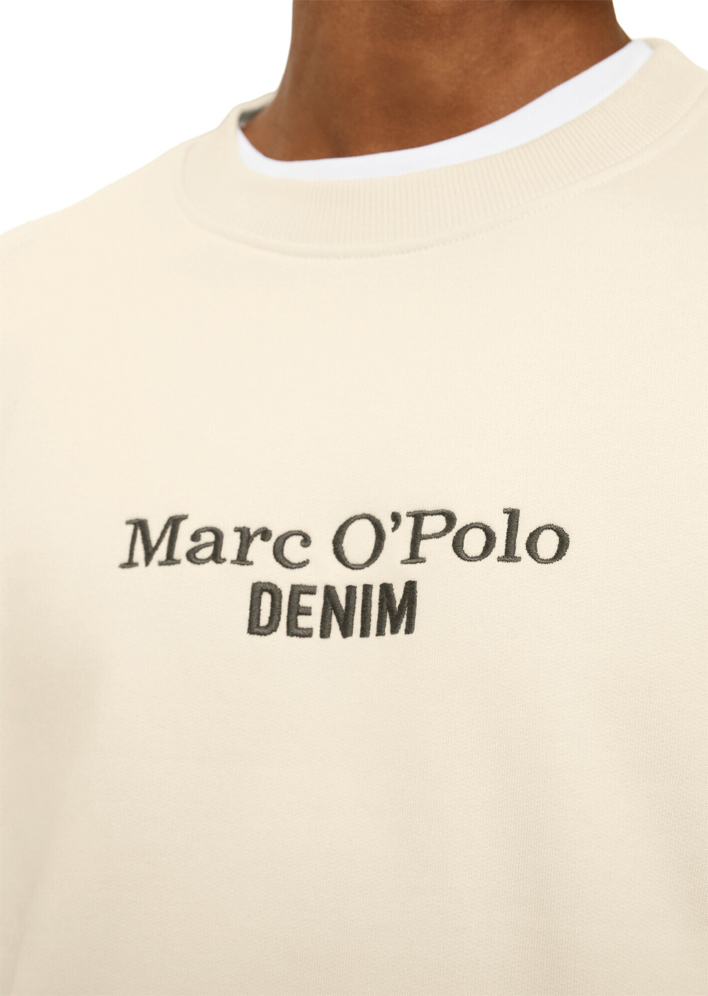 Marc O'Polo DENIM Bluză de molton verde închis / roz pastel - Pled.ro