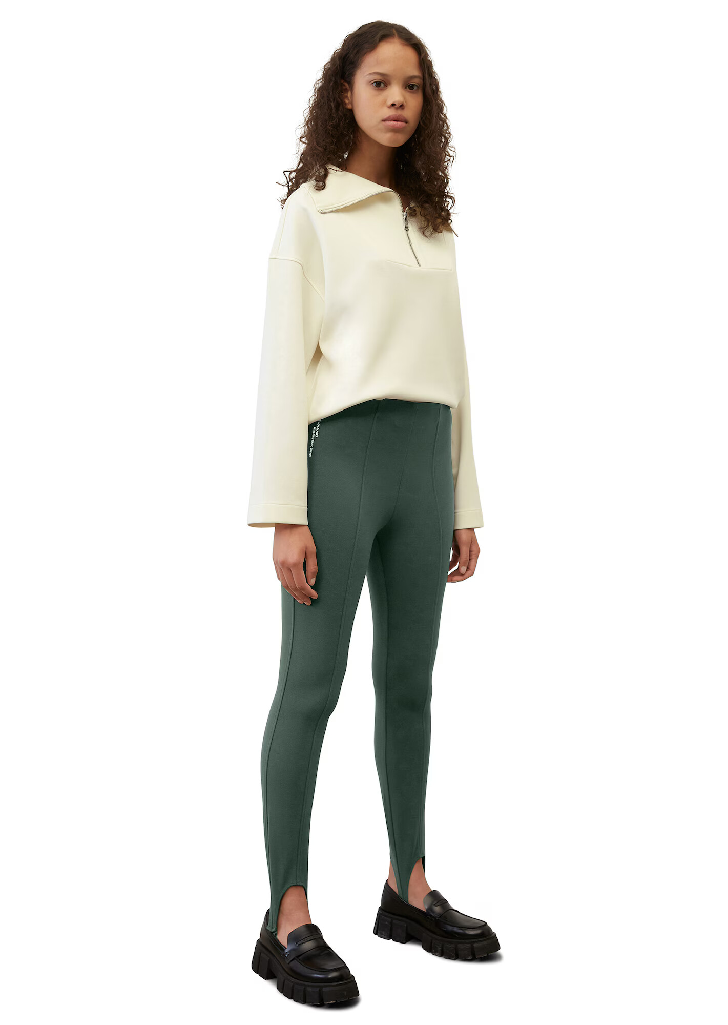 Marc O'Polo DENIM Leggings verde / alb - Pled.ro