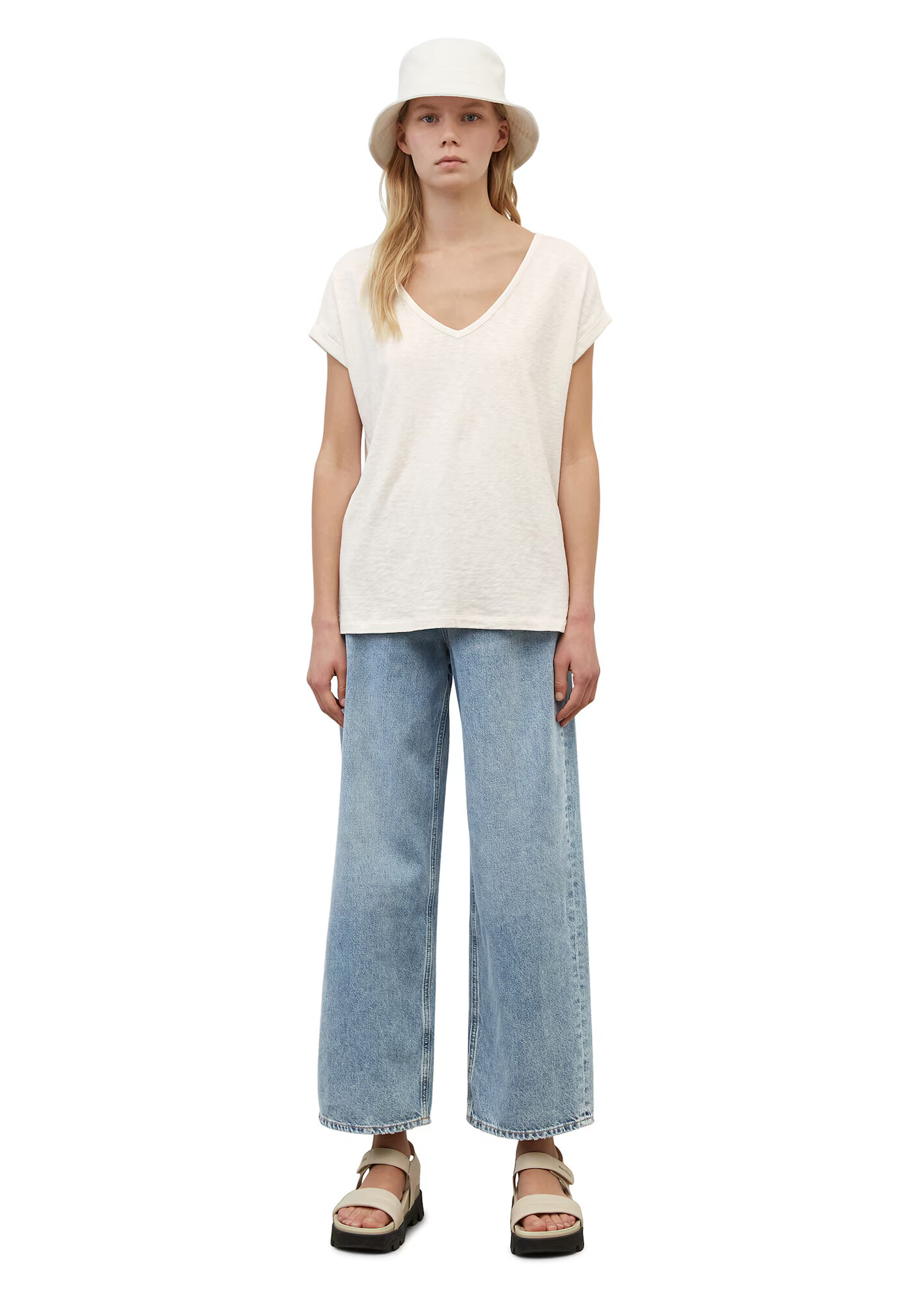 Marc O'Polo DENIM Tricou alb natural - Pled.ro