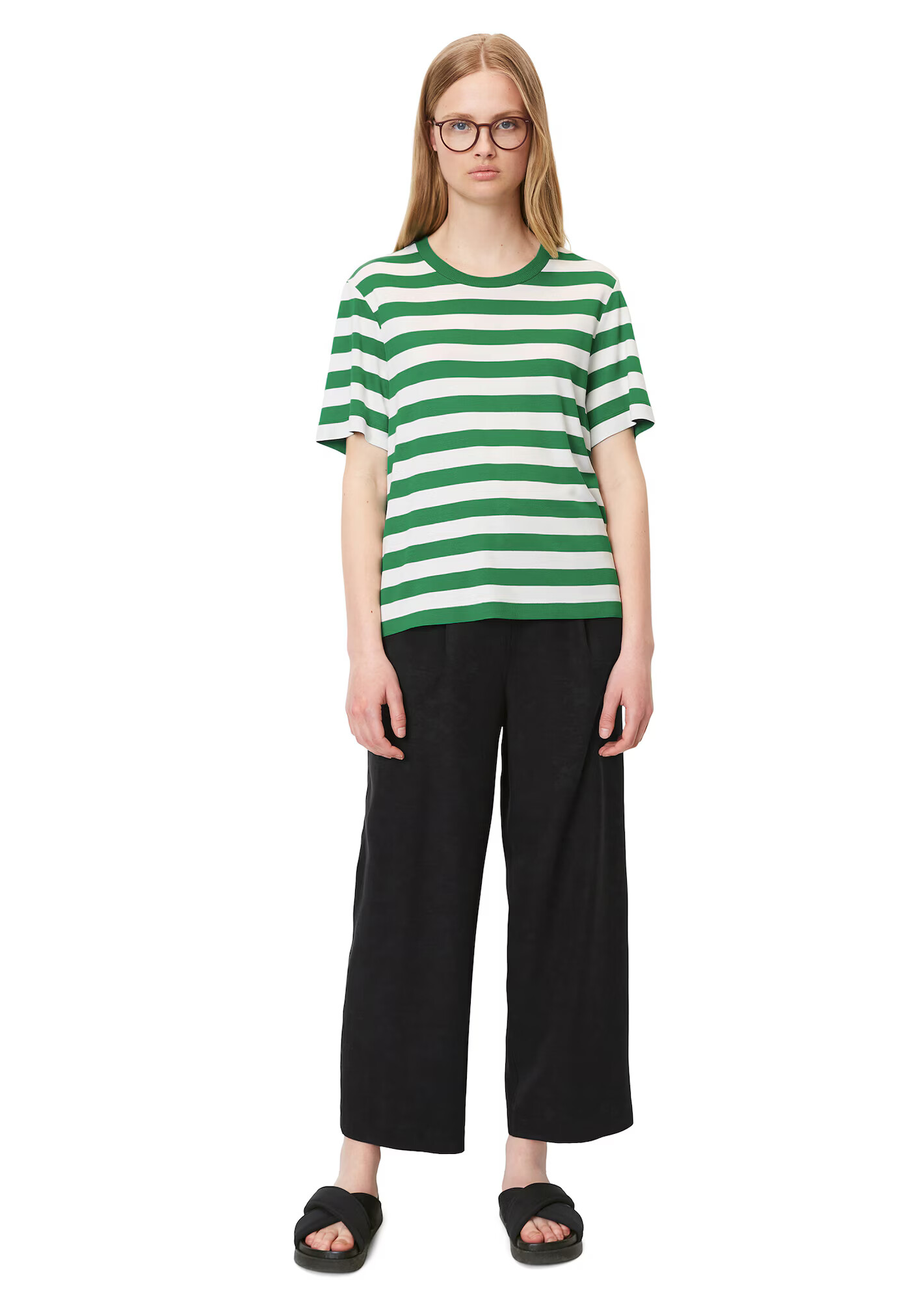 Marc O'Polo DENIM Tricou crem / verde - Pled.ro