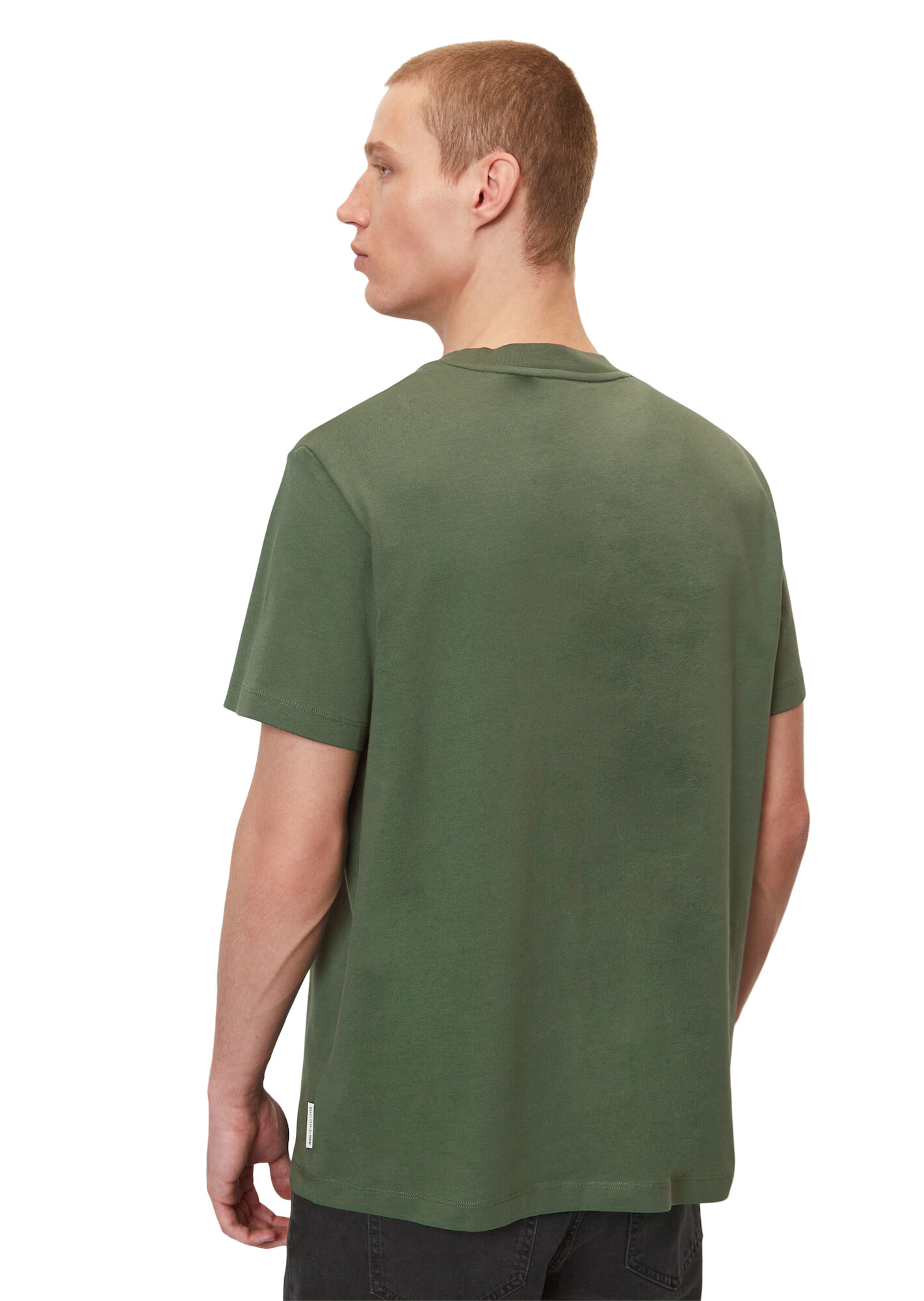 Marc O'Polo DENIM Tricou verde închis / alb - Pled.ro