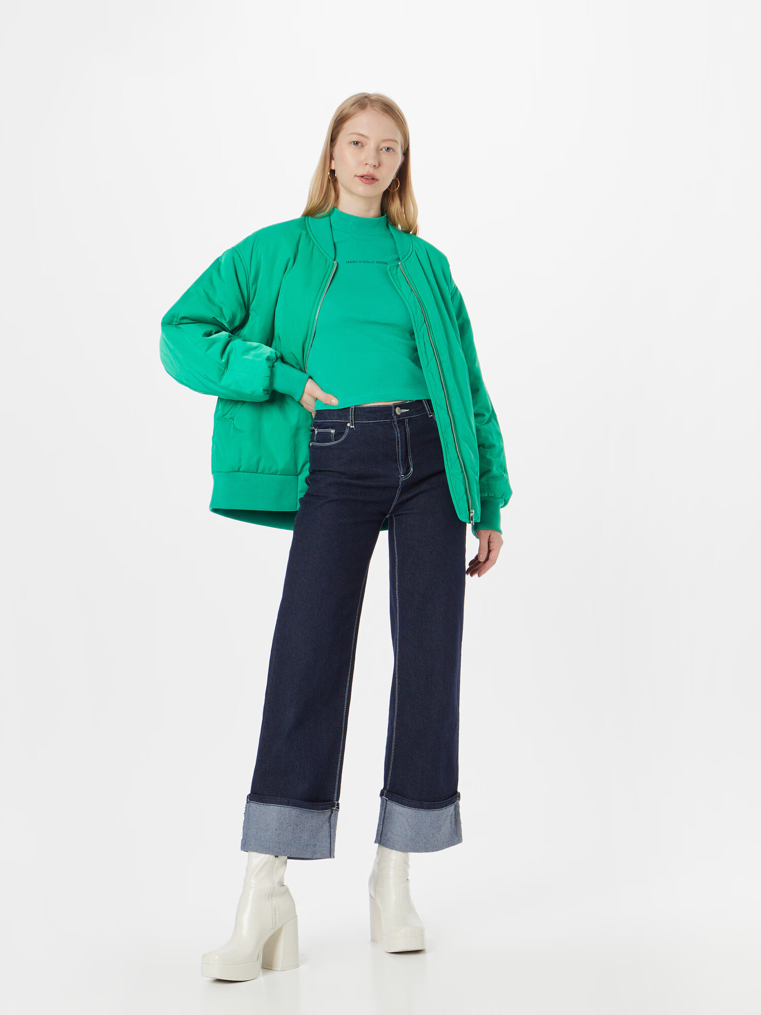 Marc O'Polo DENIM Tricou verde jad / verde pin - Pled.ro