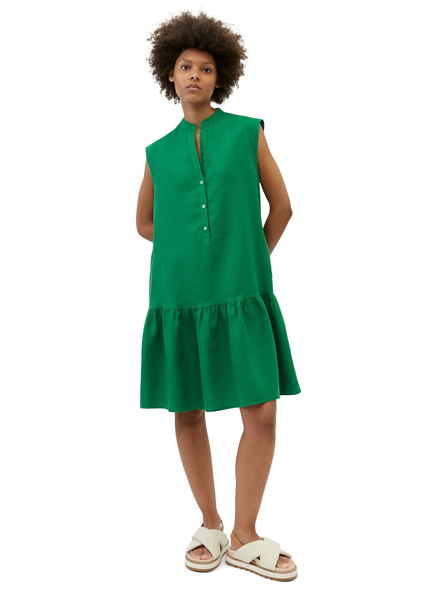 Marc O'Polo Rochie tip bluză verde deschis - Pled.ro