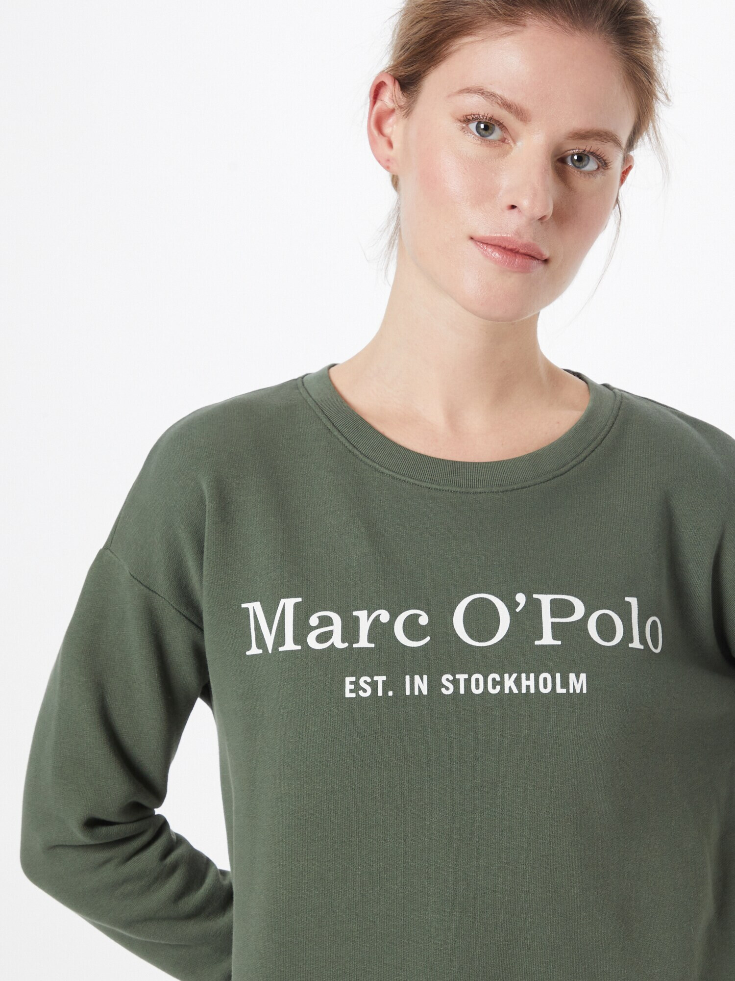 Marc O'Polo Rochie verde închis / alb - Pled.ro