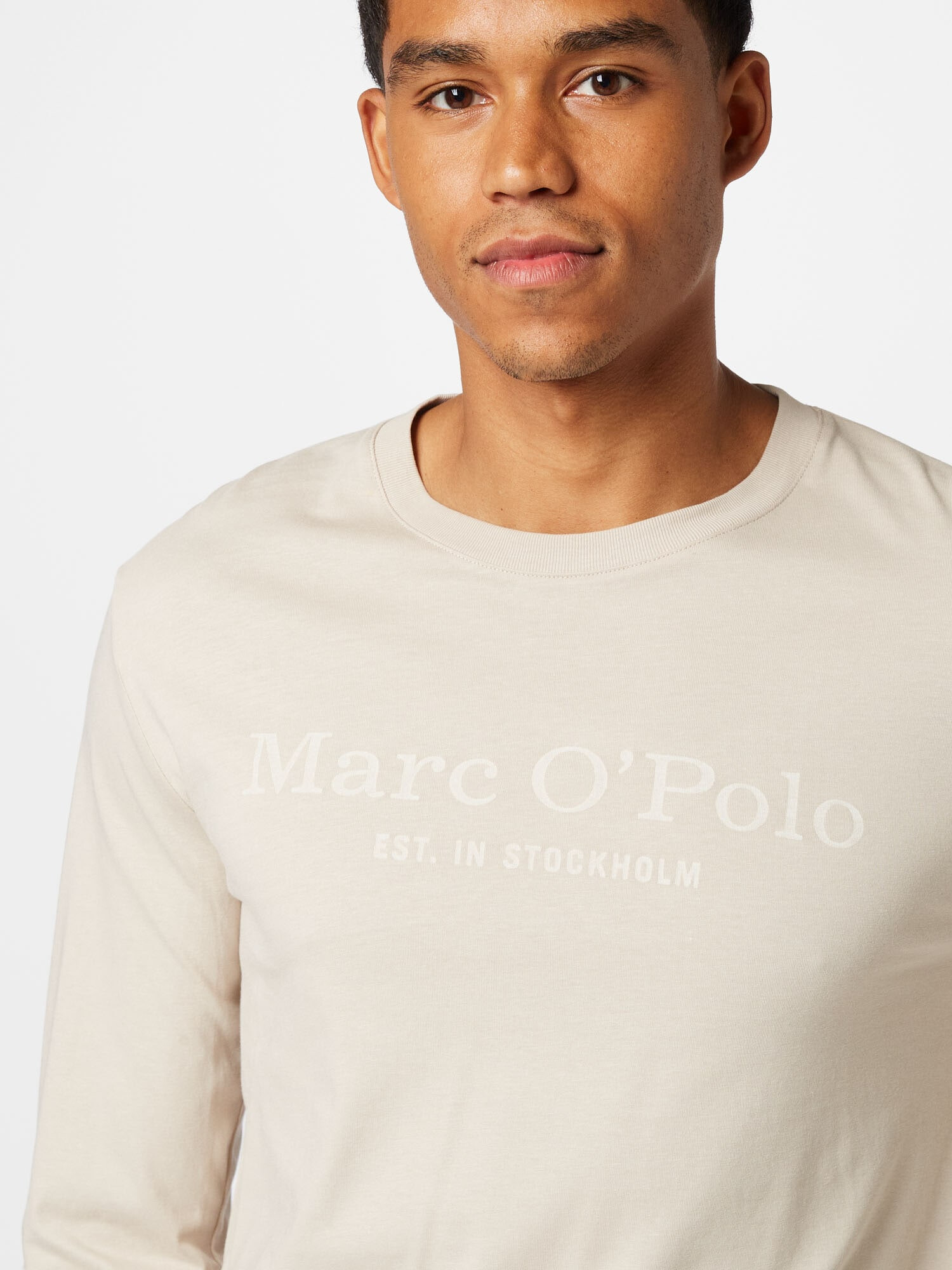 Marc O'Polo Tricou alb kitt / alb - Pled.ro