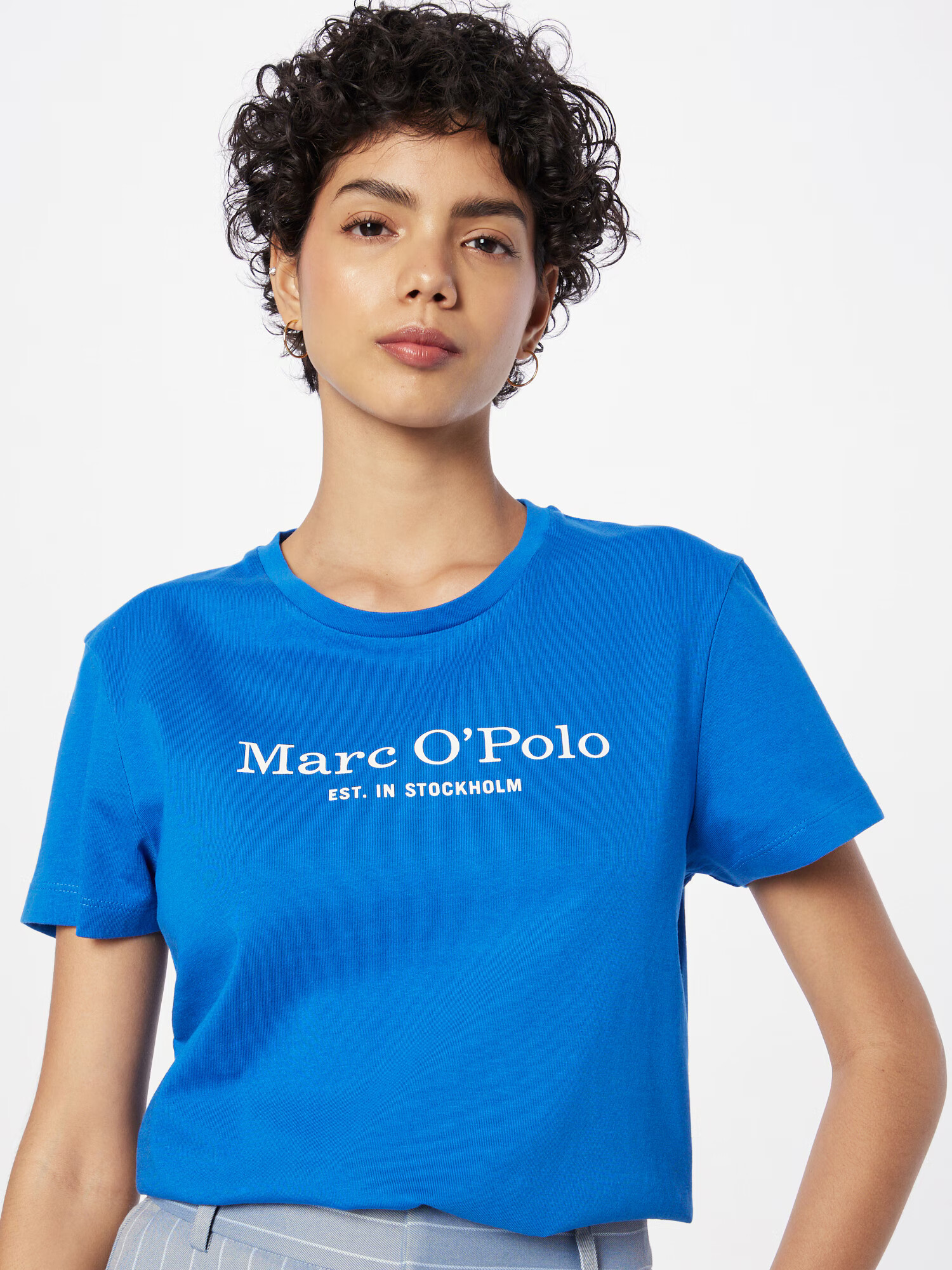 Marc O'Polo Tricou albastru / alb - Pled.ro