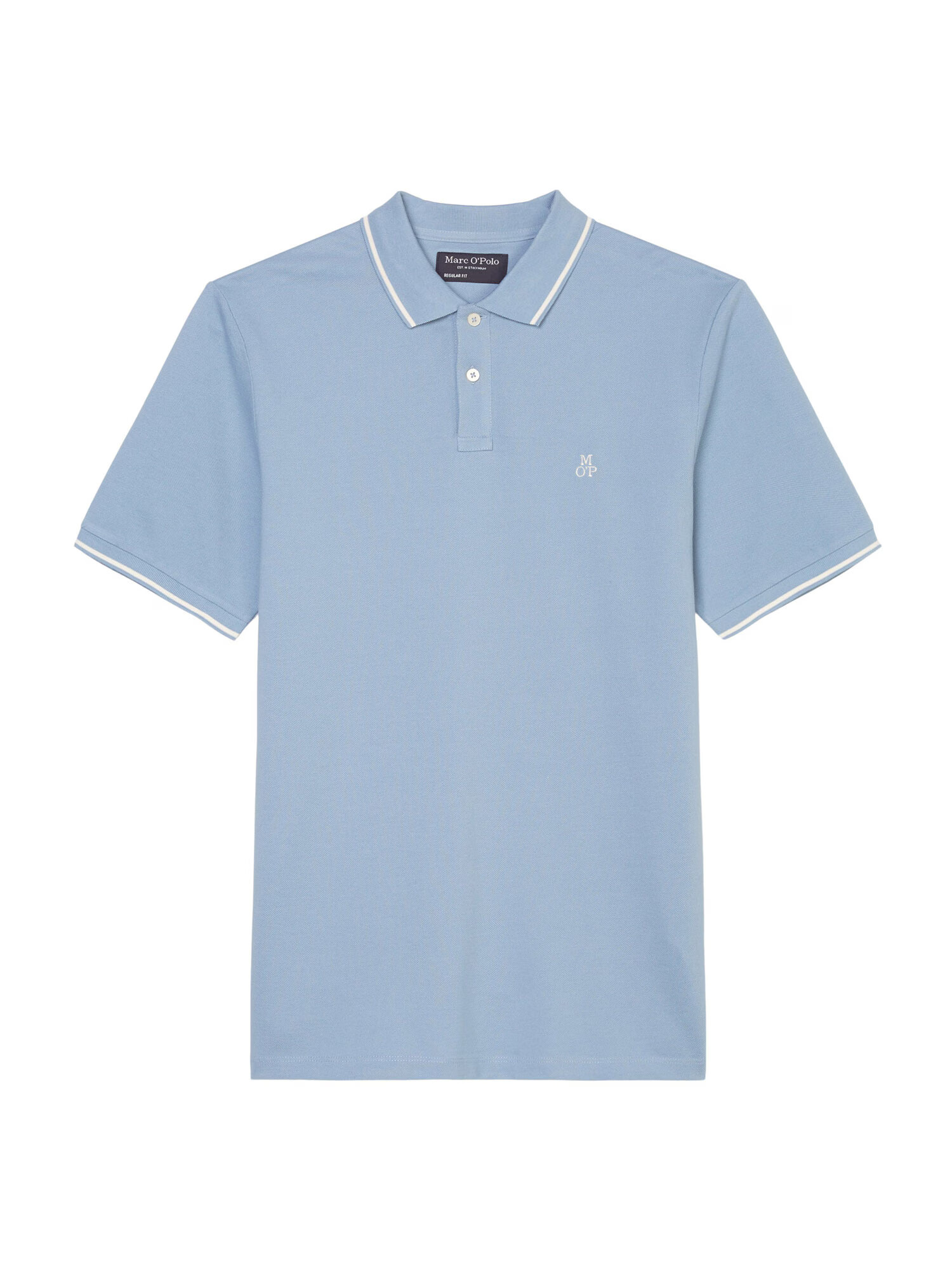 Marc O'Polo Tricou albastru deschis / alb - Pled.ro