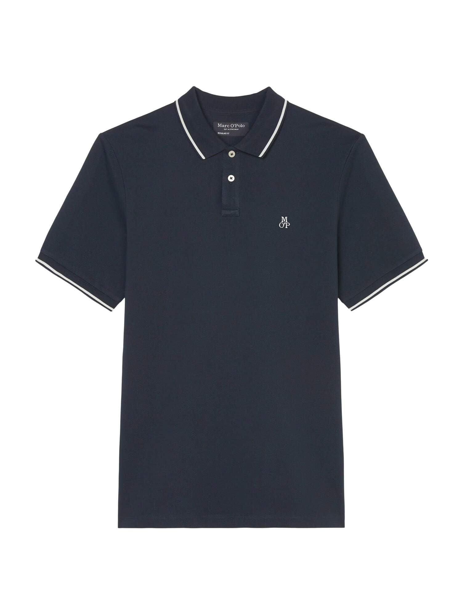 Marc O'Polo Tricou albastru marin / alb - Pled.ro