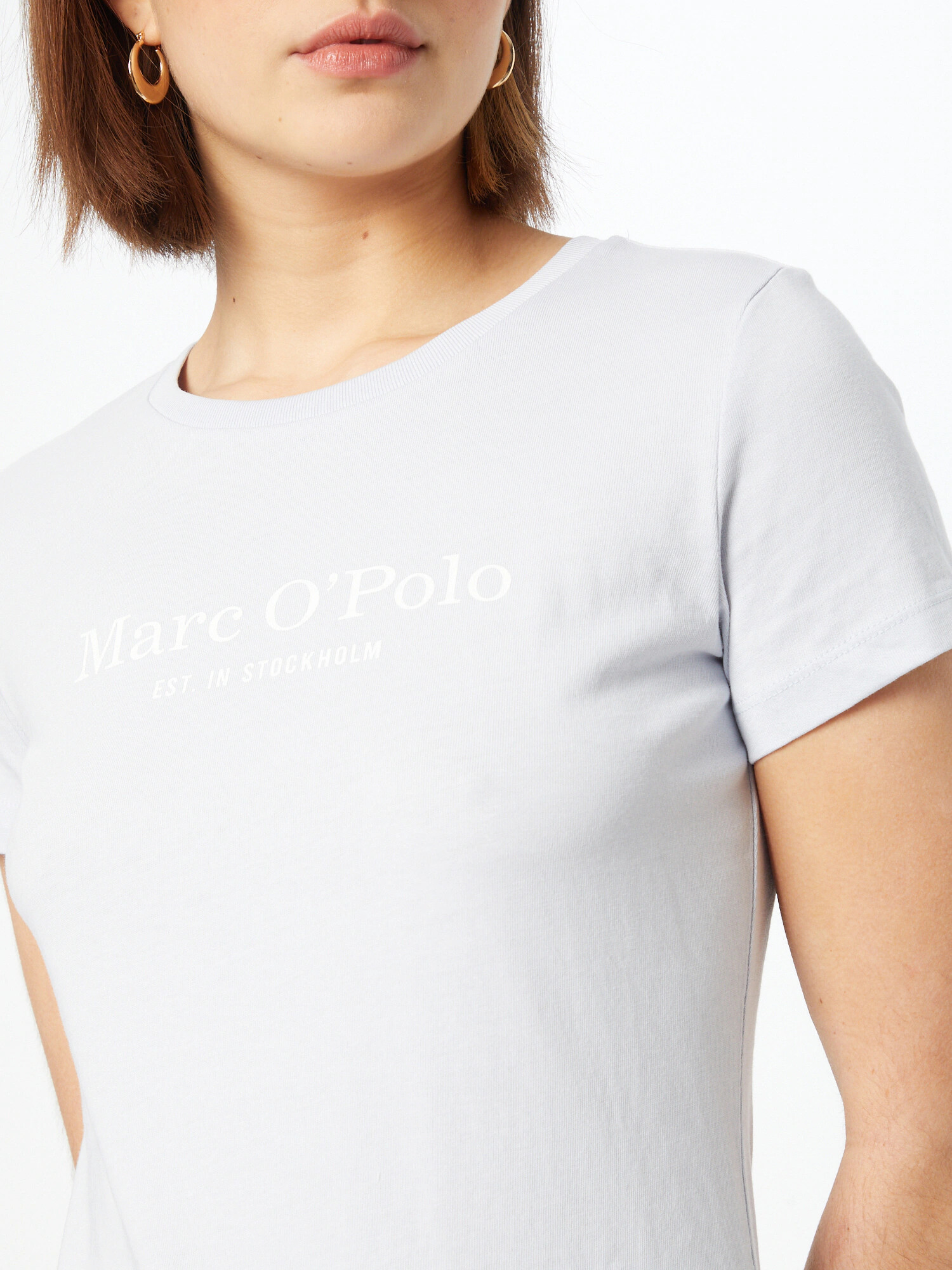 Marc O'Polo Tricou albastru pastel / alb - Pled.ro