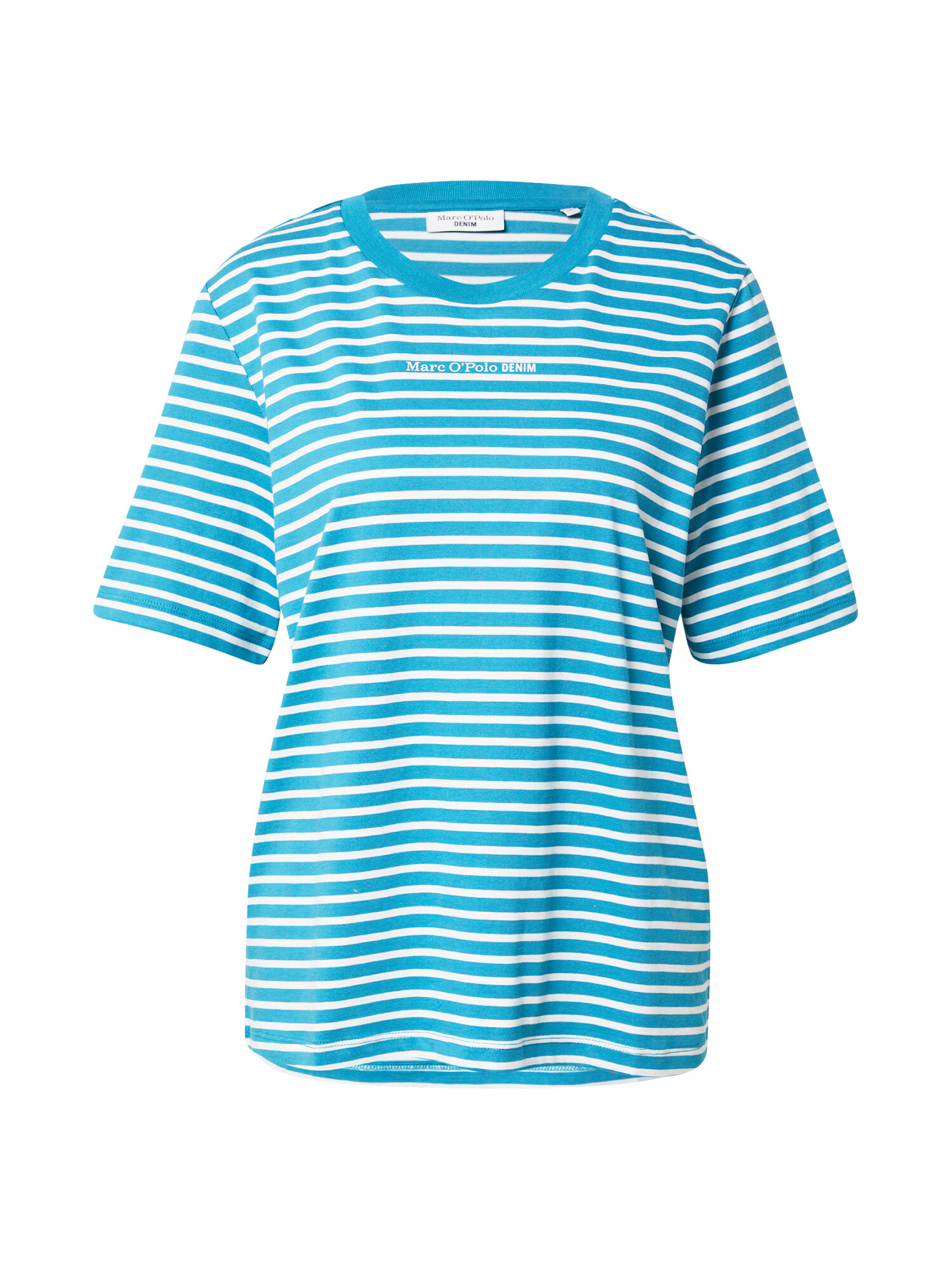 Marc O'Polo Tricou azur / alb - Pled.ro