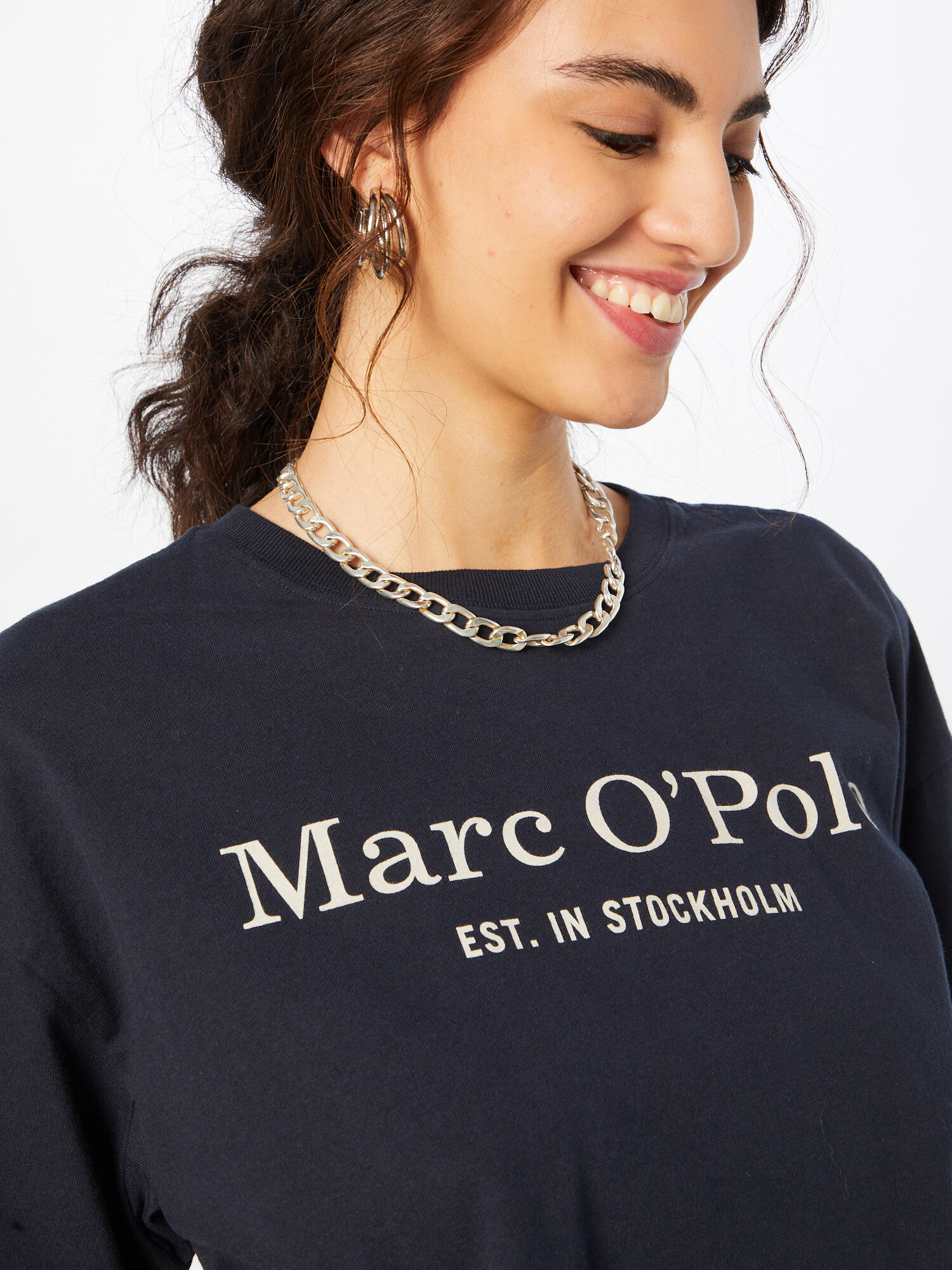 Marc O'Polo Tricou bej / albastru închis - Pled.ro