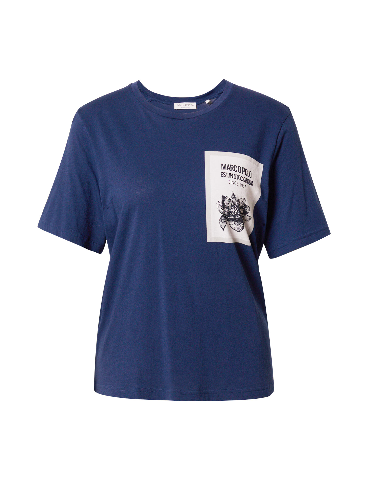 Marc O'Polo Tricou bleumarin / gri deschis / negru / alb - Pled.ro