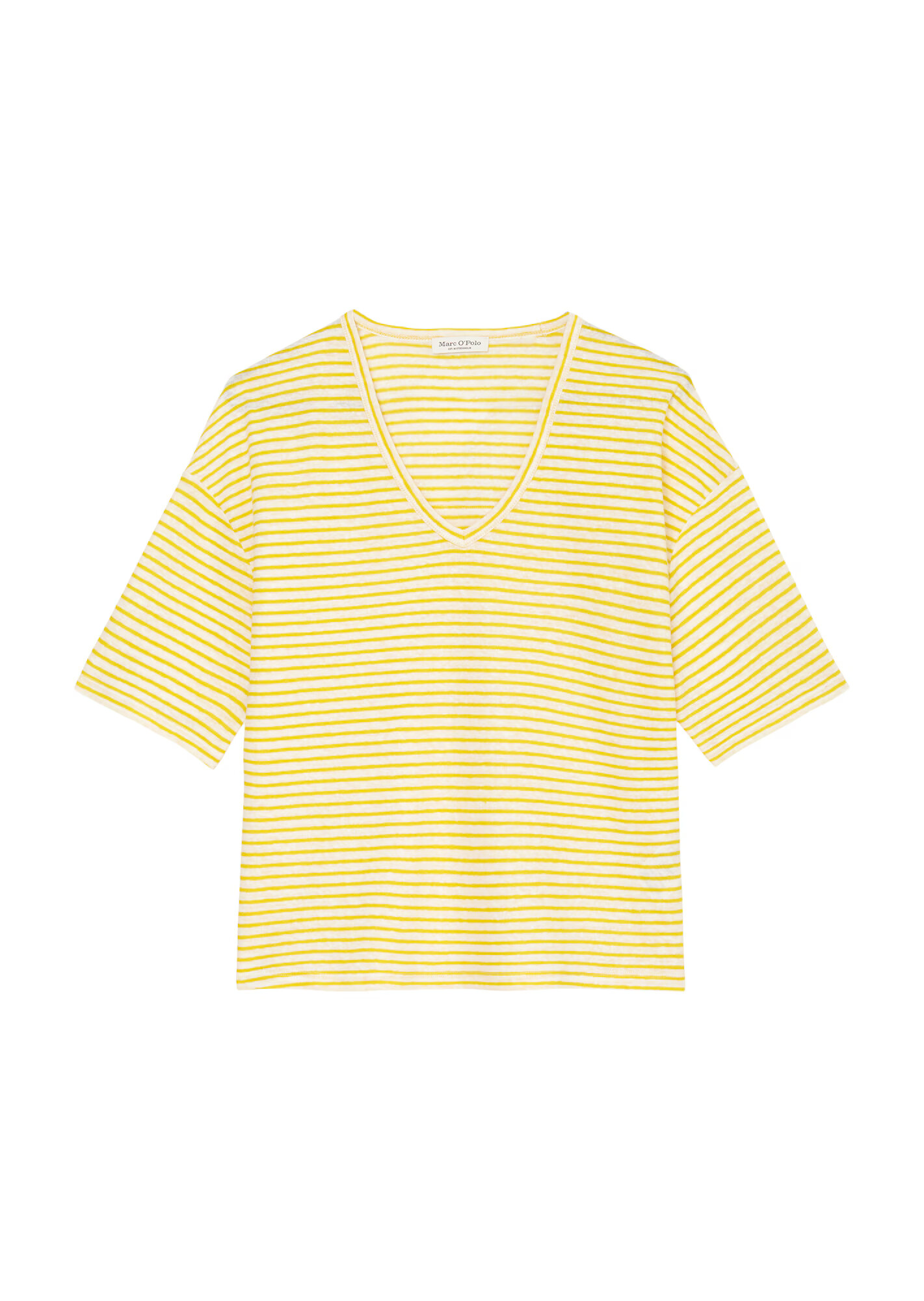 Marc O'Polo Tricou galben citron / alb - Pled.ro