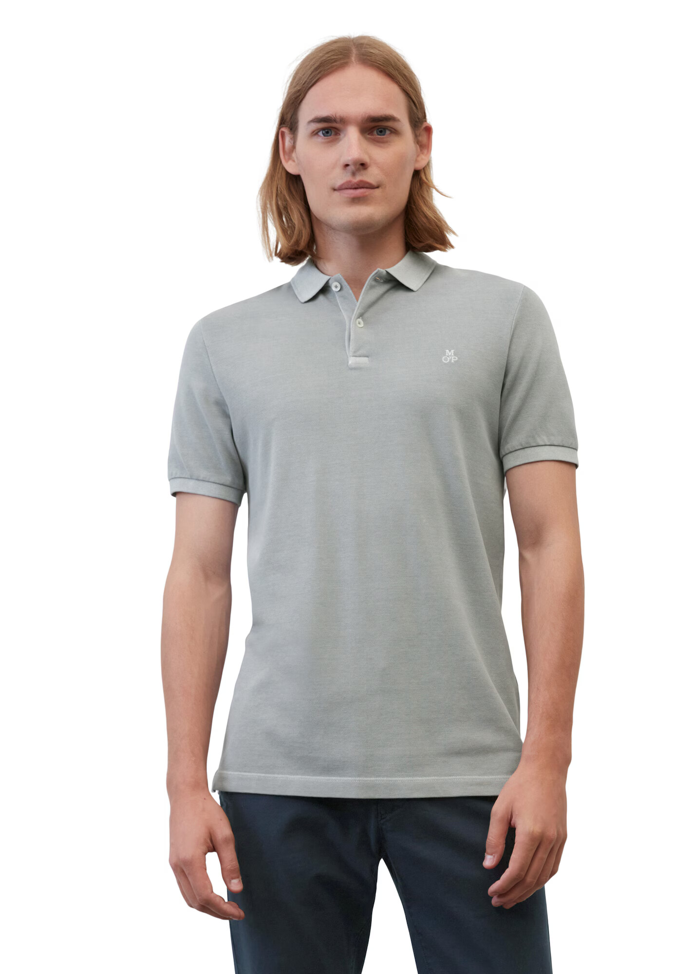 Marc O'Polo Tricou gri / alb - Pled.ro