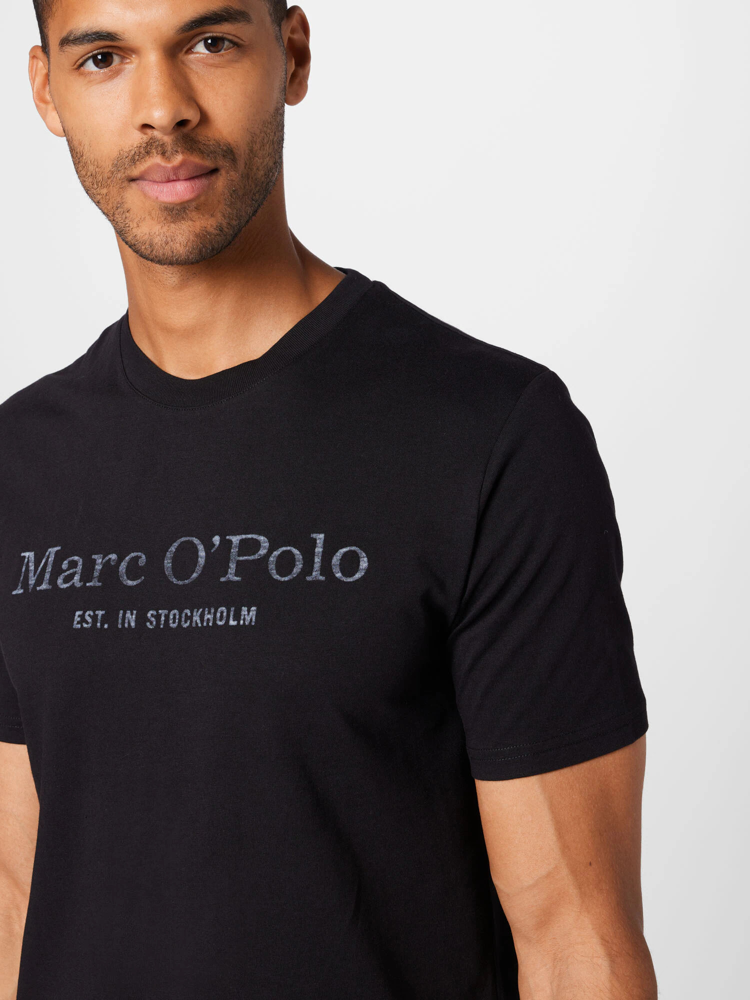 Marc O'Polo Tricou gri deschis / negru - Pled.ro