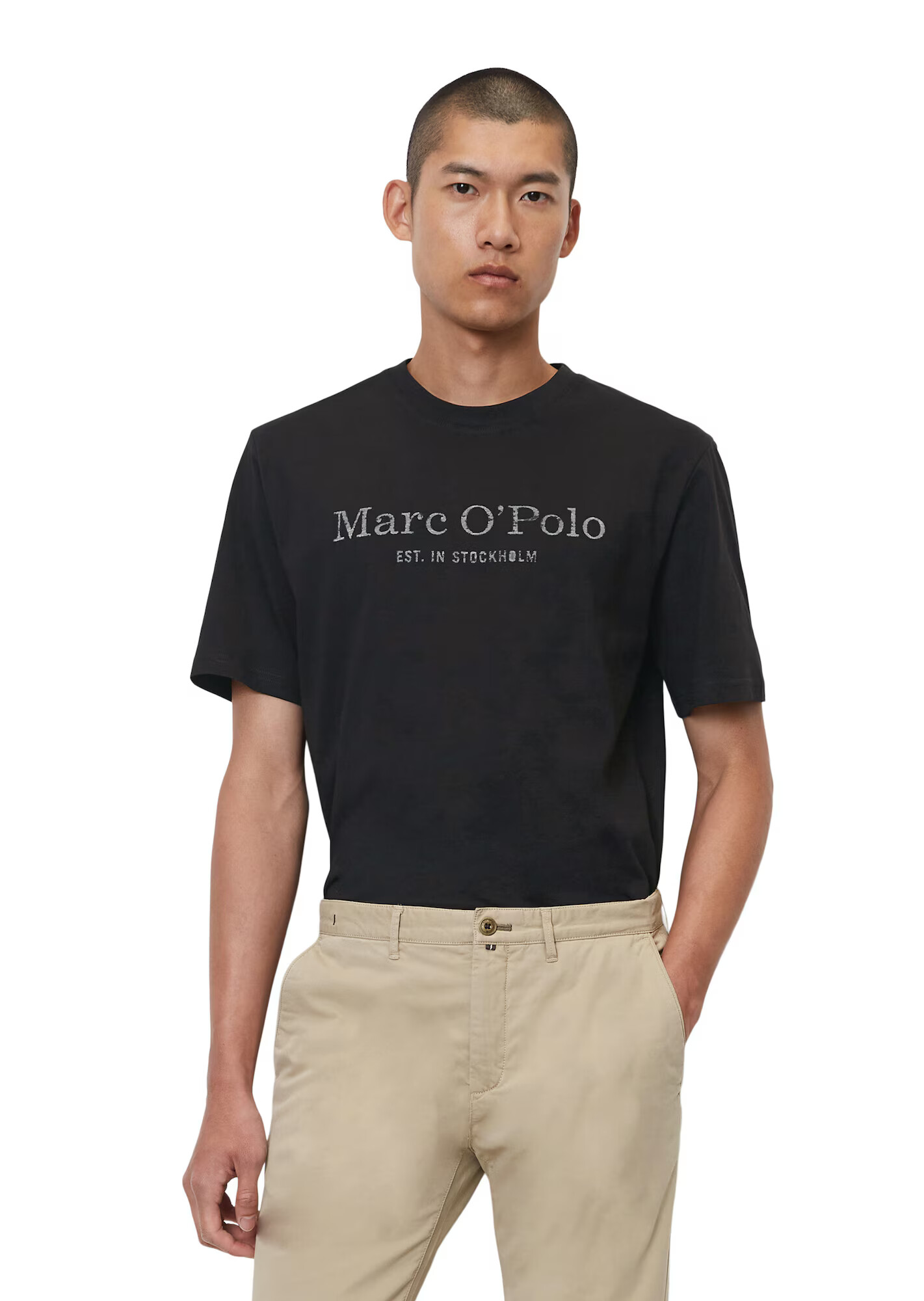 Marc O'Polo Tricou gri / negru - Pled.ro