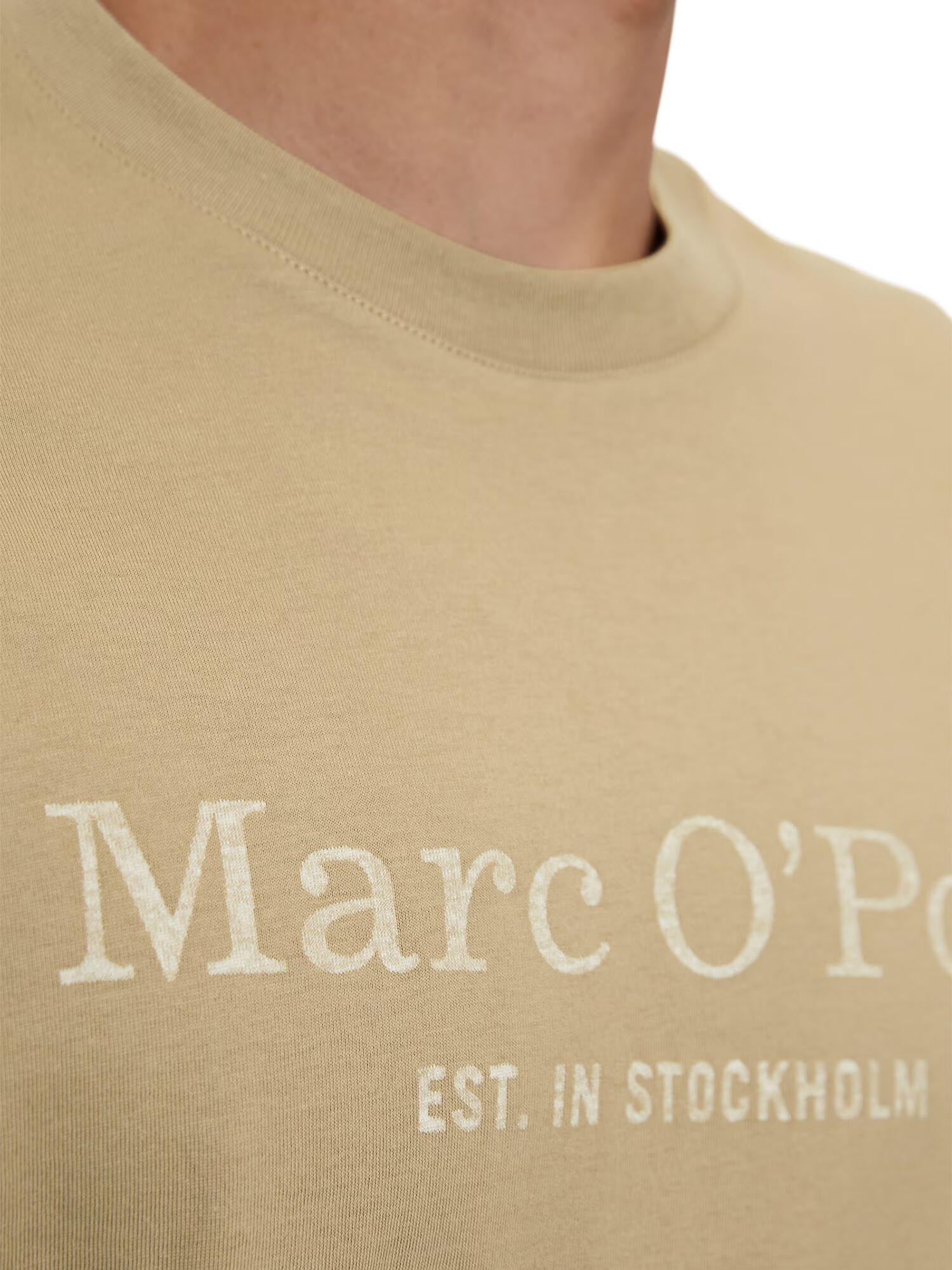 Marc O'Polo Tricou maro deschis / alb - Pled.ro