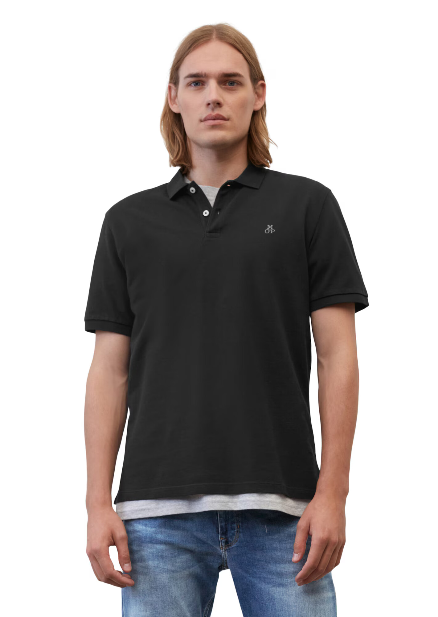 Marc O'Polo Tricou negru / alb - Pled.ro