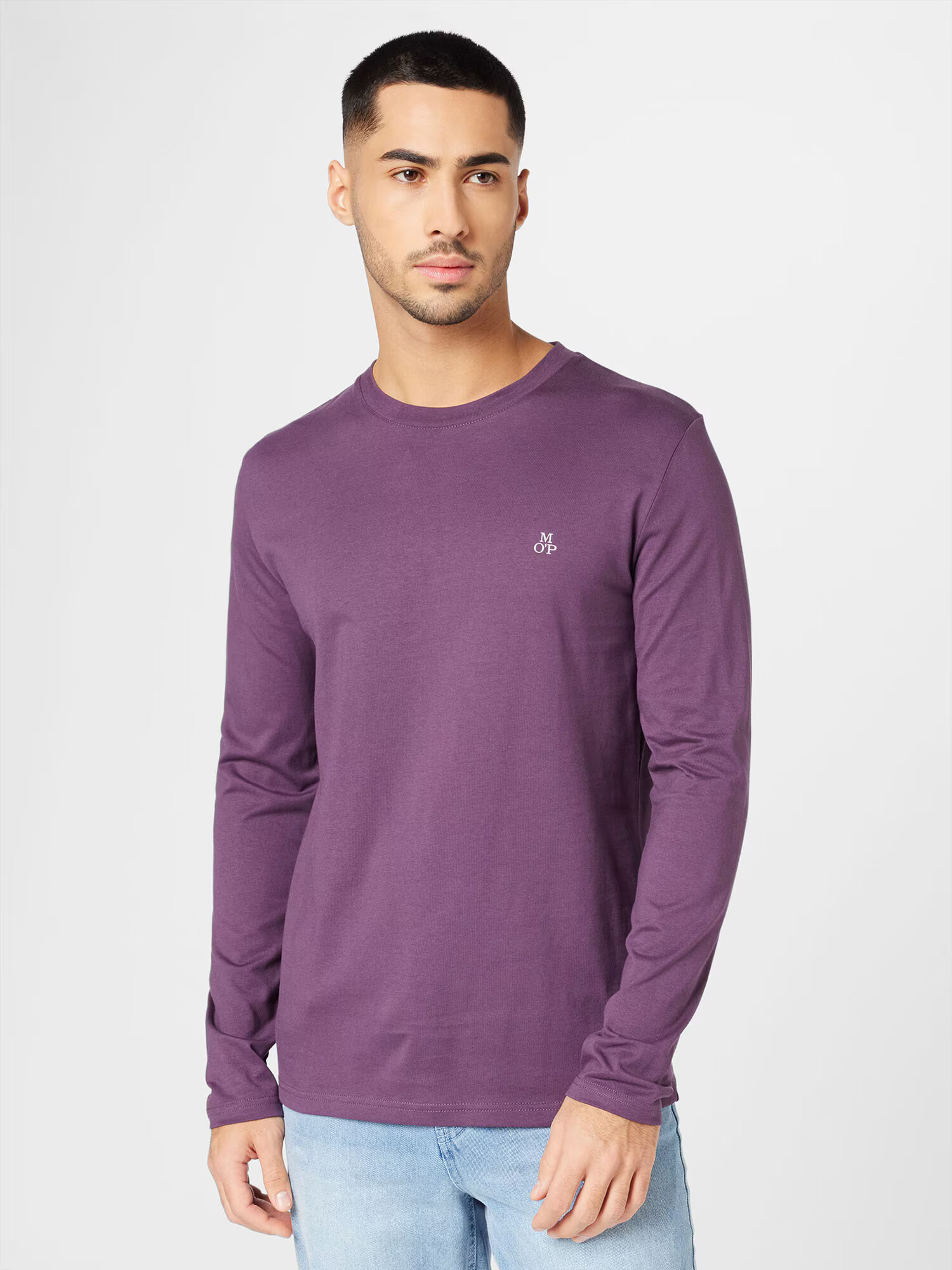 Marc O'Polo Tricou roșu-violet / alb - Pled.ro