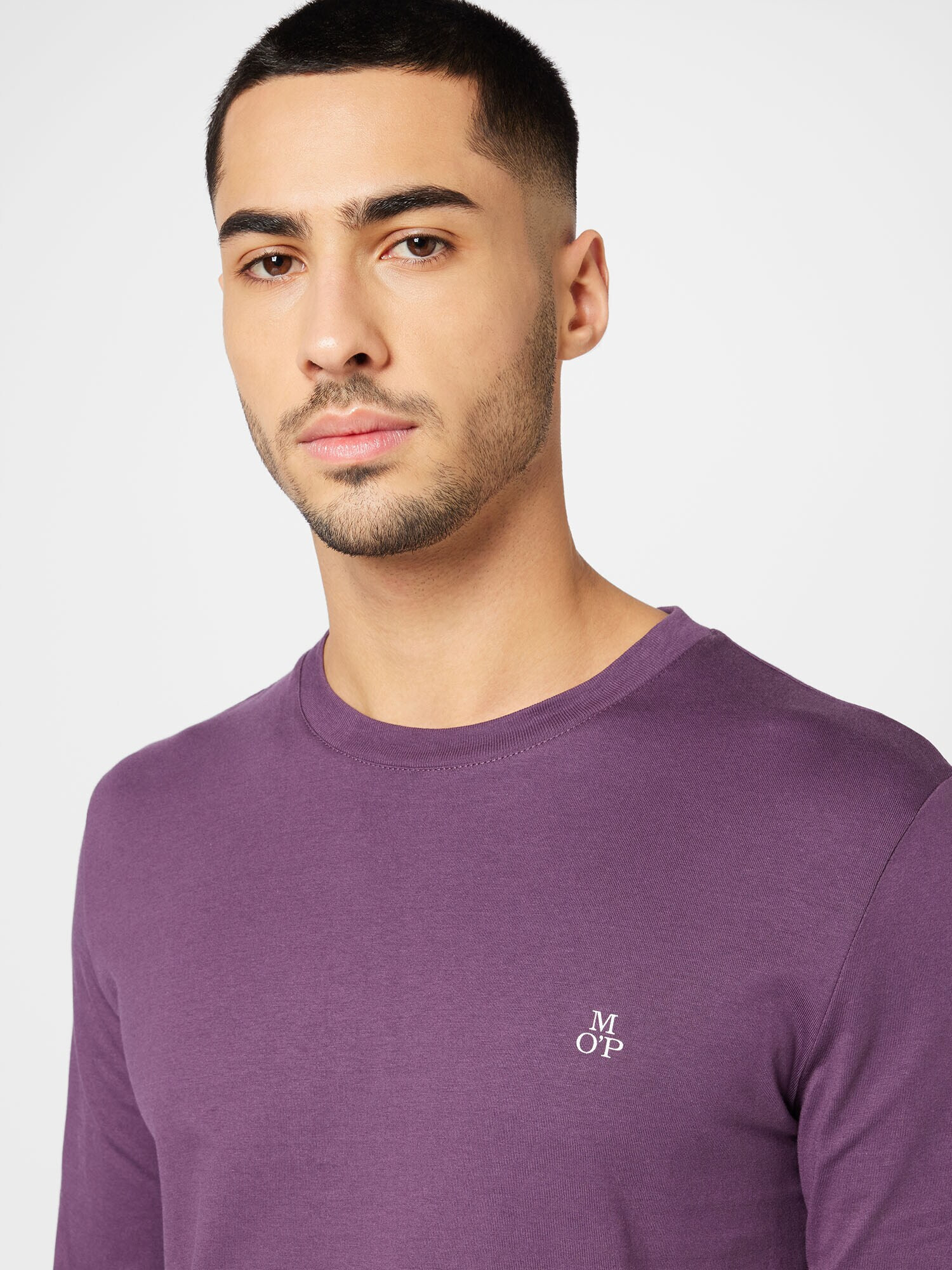 Marc O'Polo Tricou roșu-violet / alb - Pled.ro